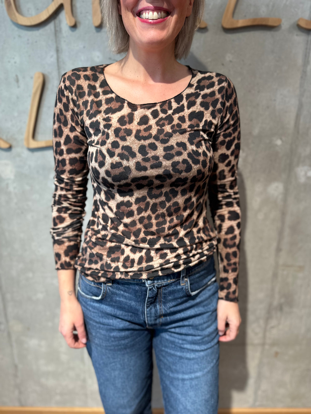Shirt "Selma Leo" BeigeBraunSchwarz