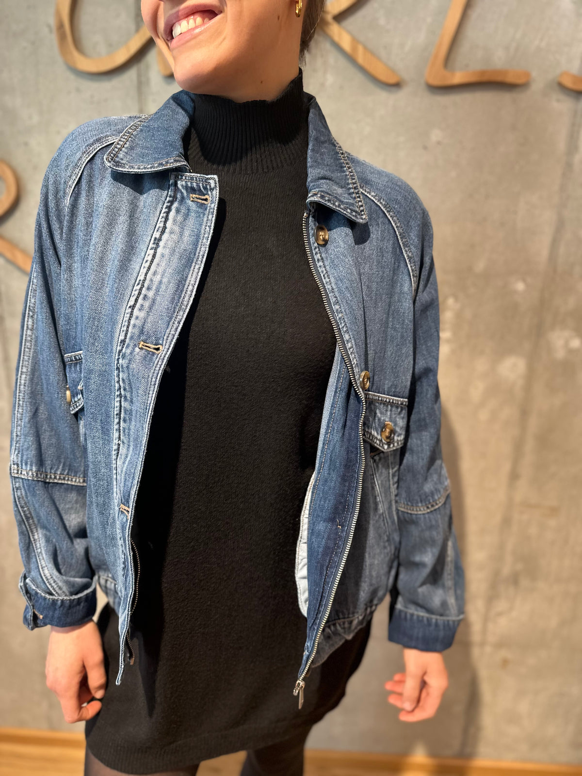 Jeans-Jacke "Jula" Dunkelblau