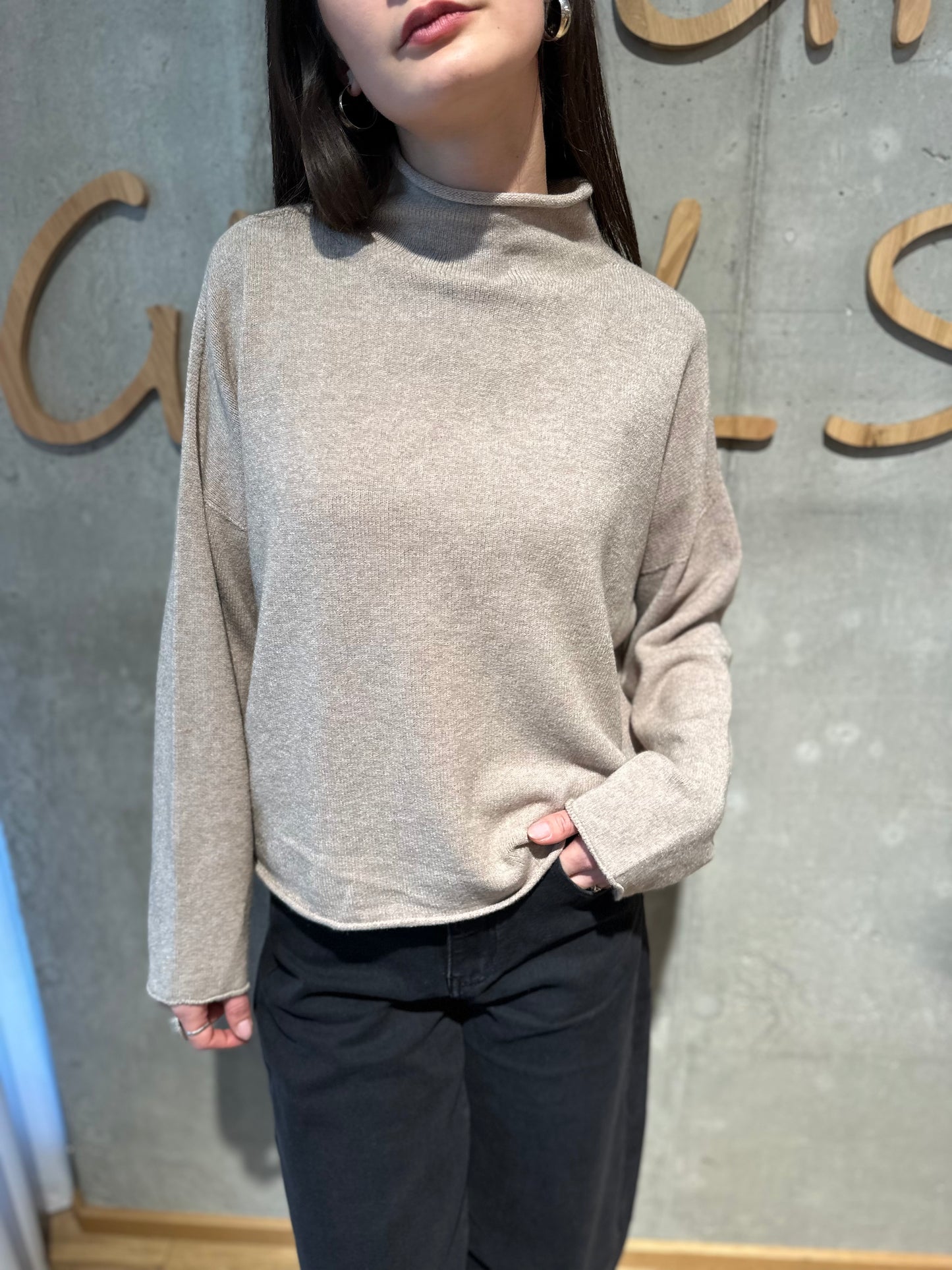 MG-Pulli "Mona Rollkante Stehkragen" - Versch. Farben