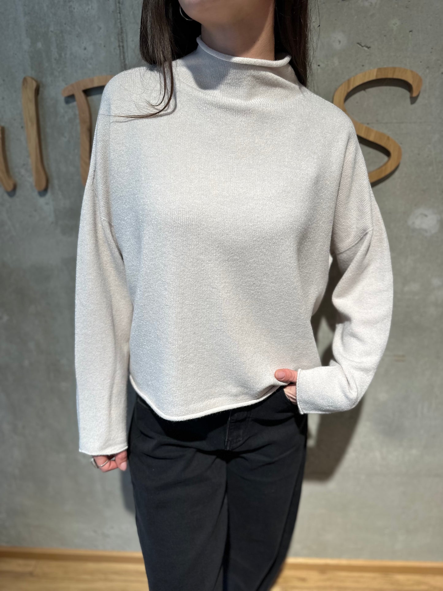 MG-Pulli "Mona Rollkante Stehkragen" - Versch. Farben