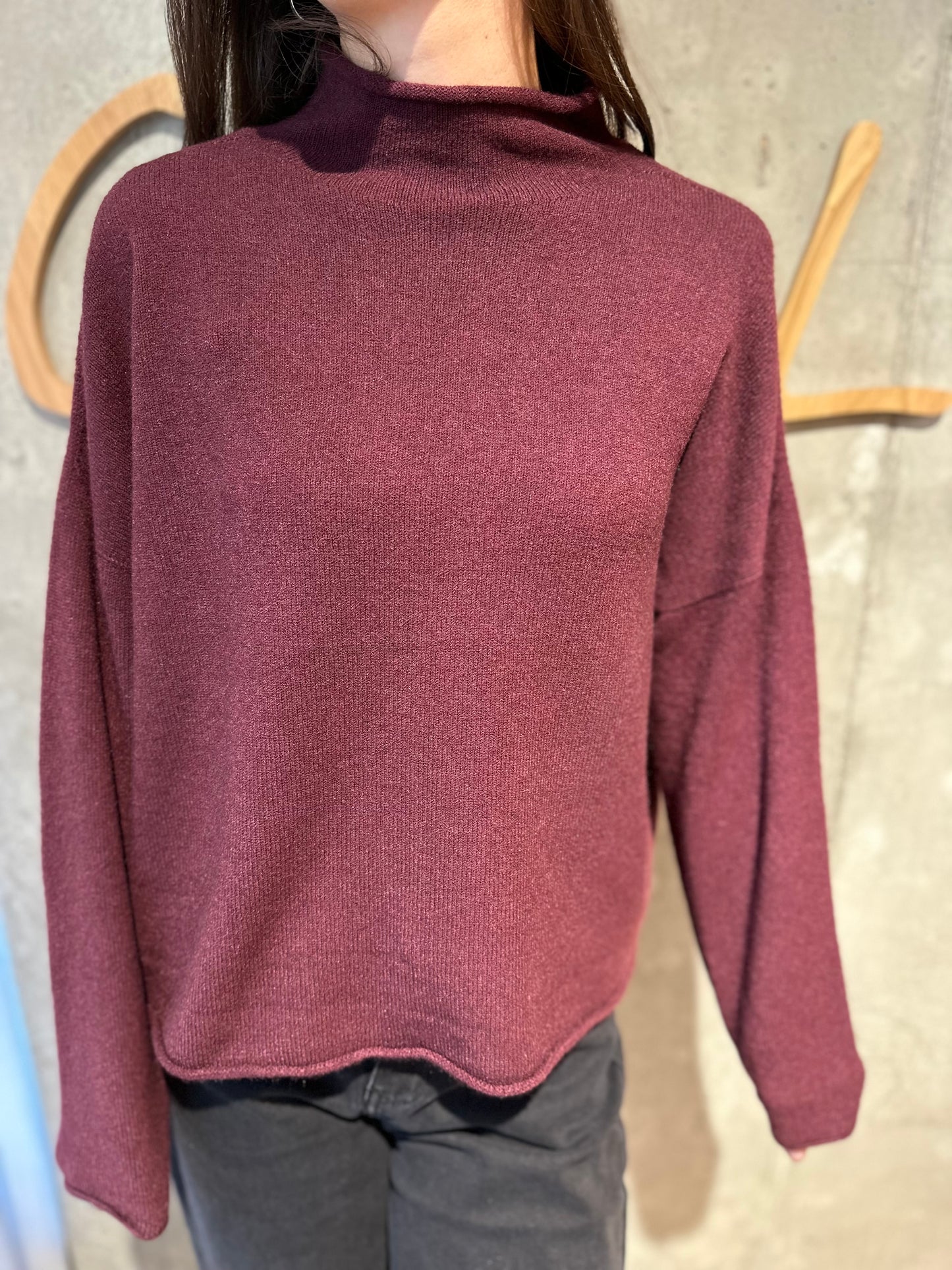 MG-Pulli "Mona Rollkante Stehkragen" - Versch. Farben