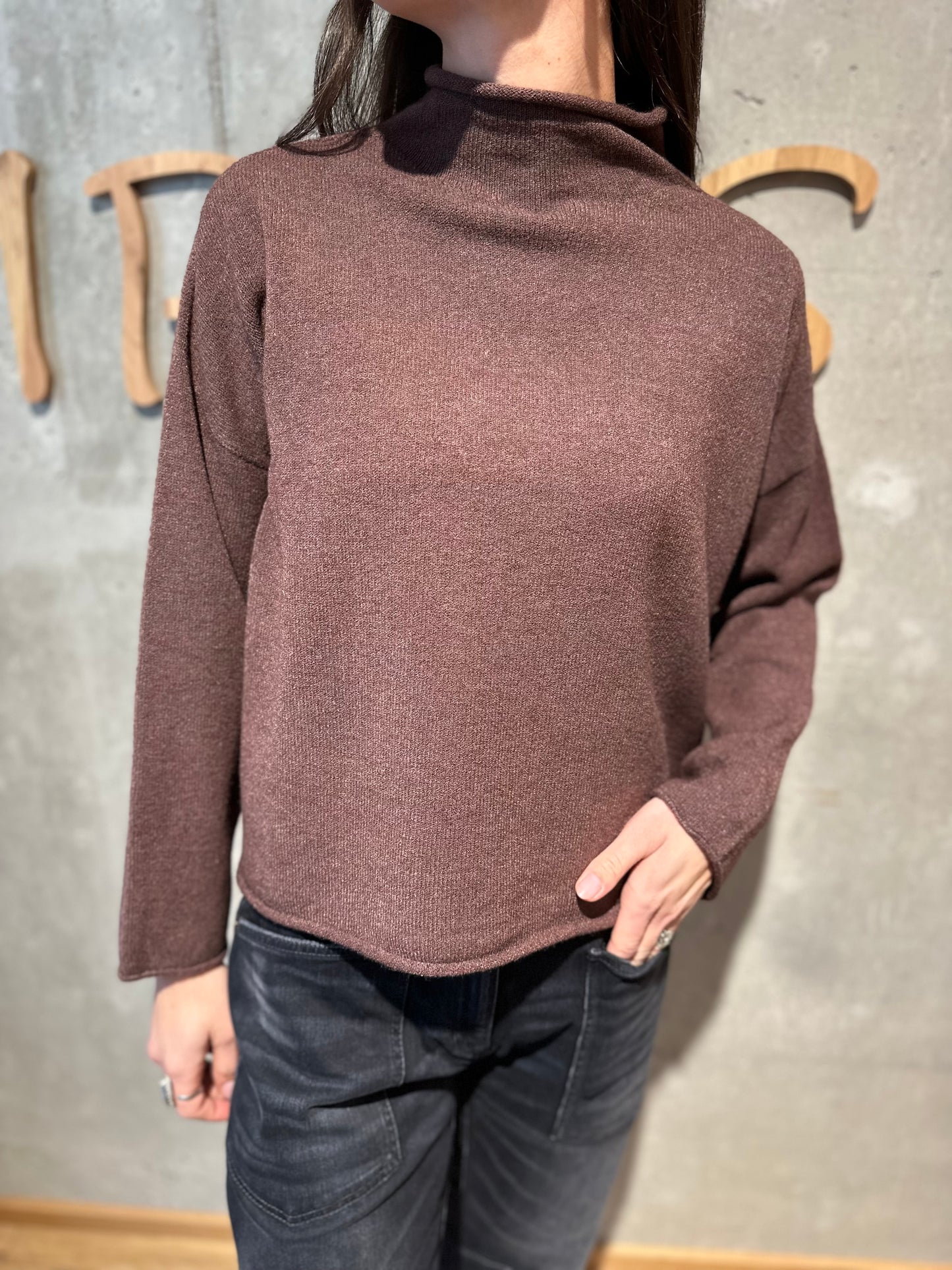 MG-Pulli "Mona Rollkante Stehkragen" - Versch. Farben