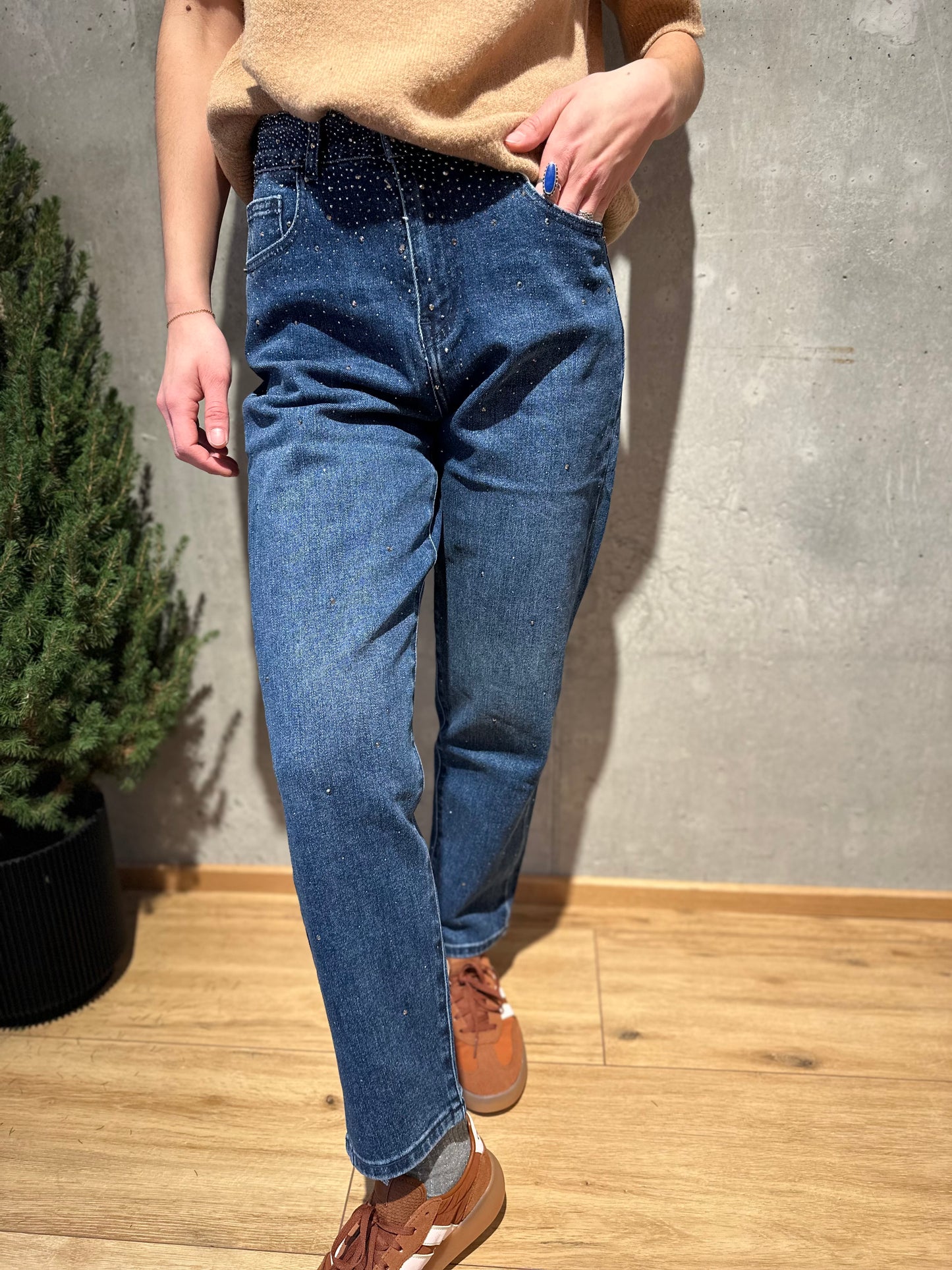 Jeans "Jolly mit Glitzersteinen" - Versch. Farben