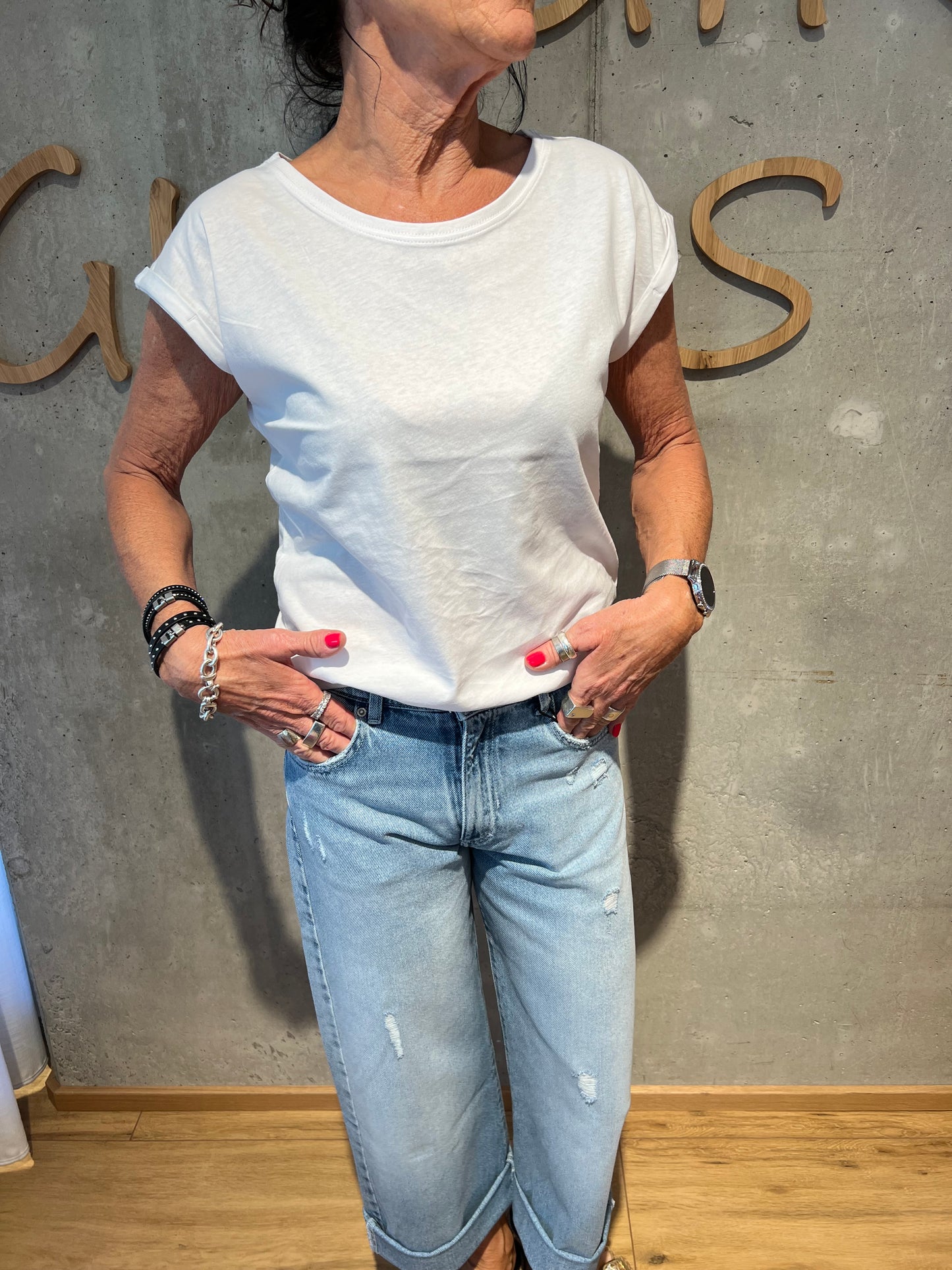 T-Shirt"Trisha extended Shoulder" - Versch. Farben