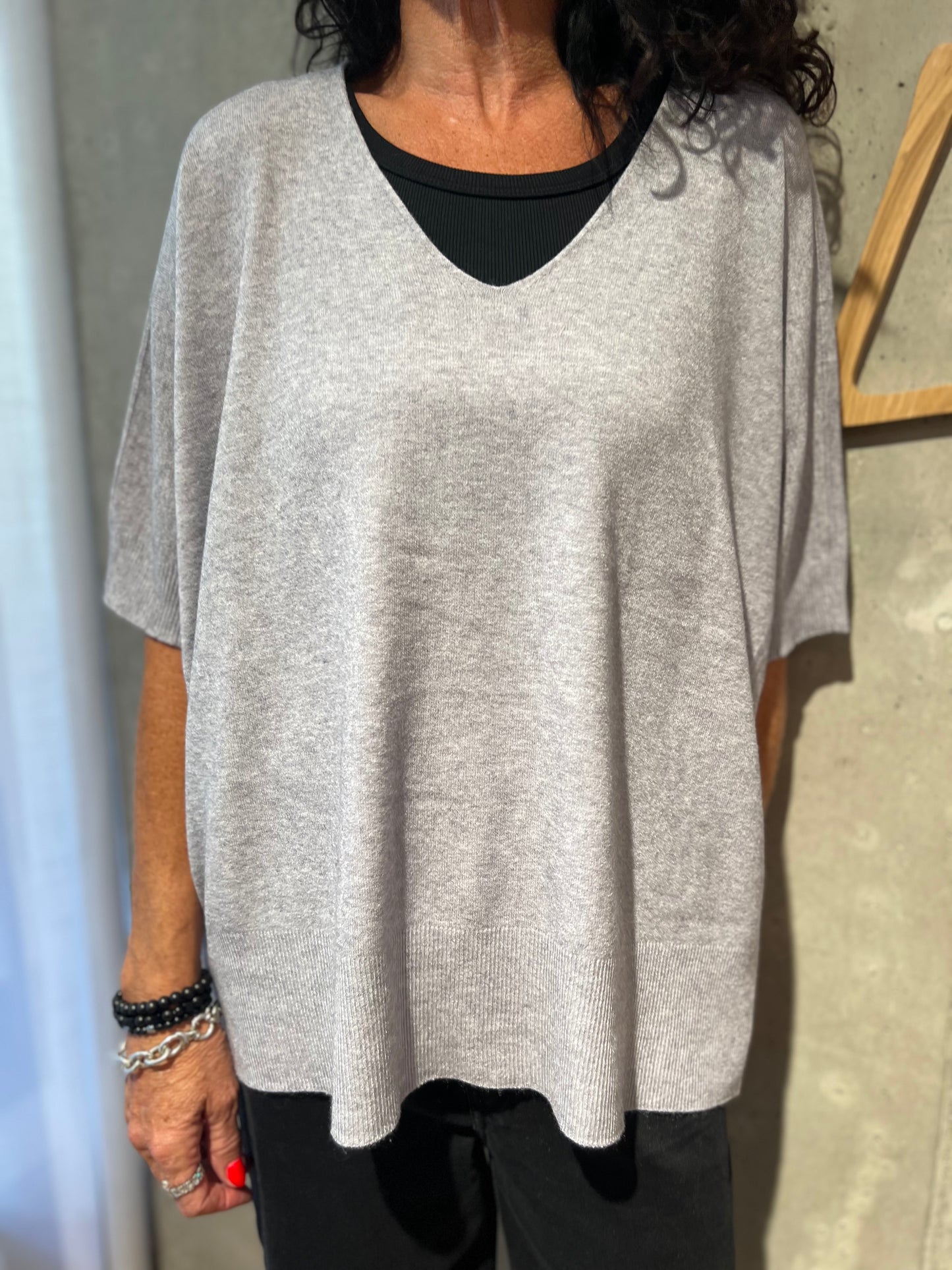 MG-Pulli "Mirabel V-Neck 1/2 arm" - Versch. Farben