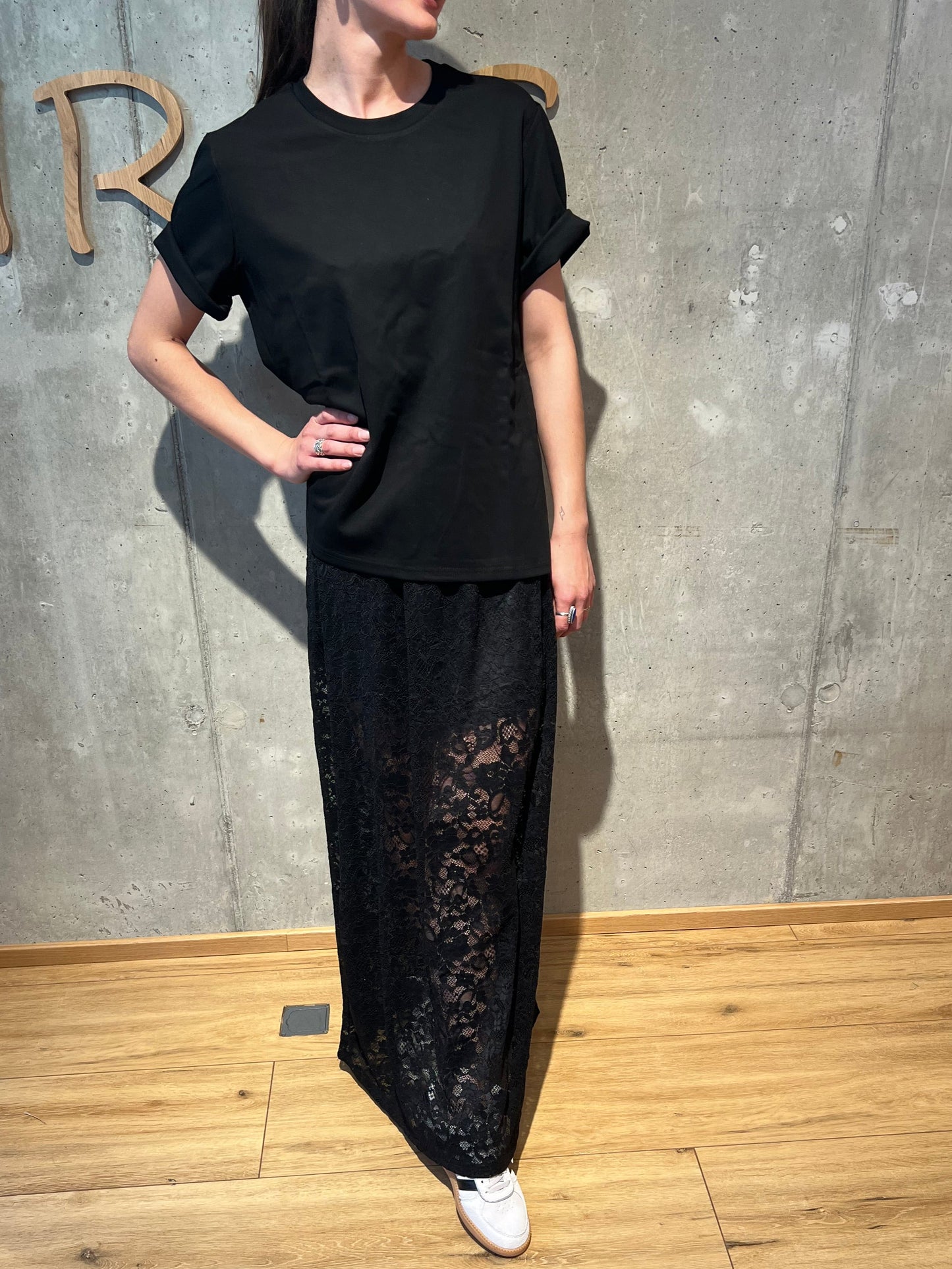 Rock "Rafaela mit Spitze" Schwarz