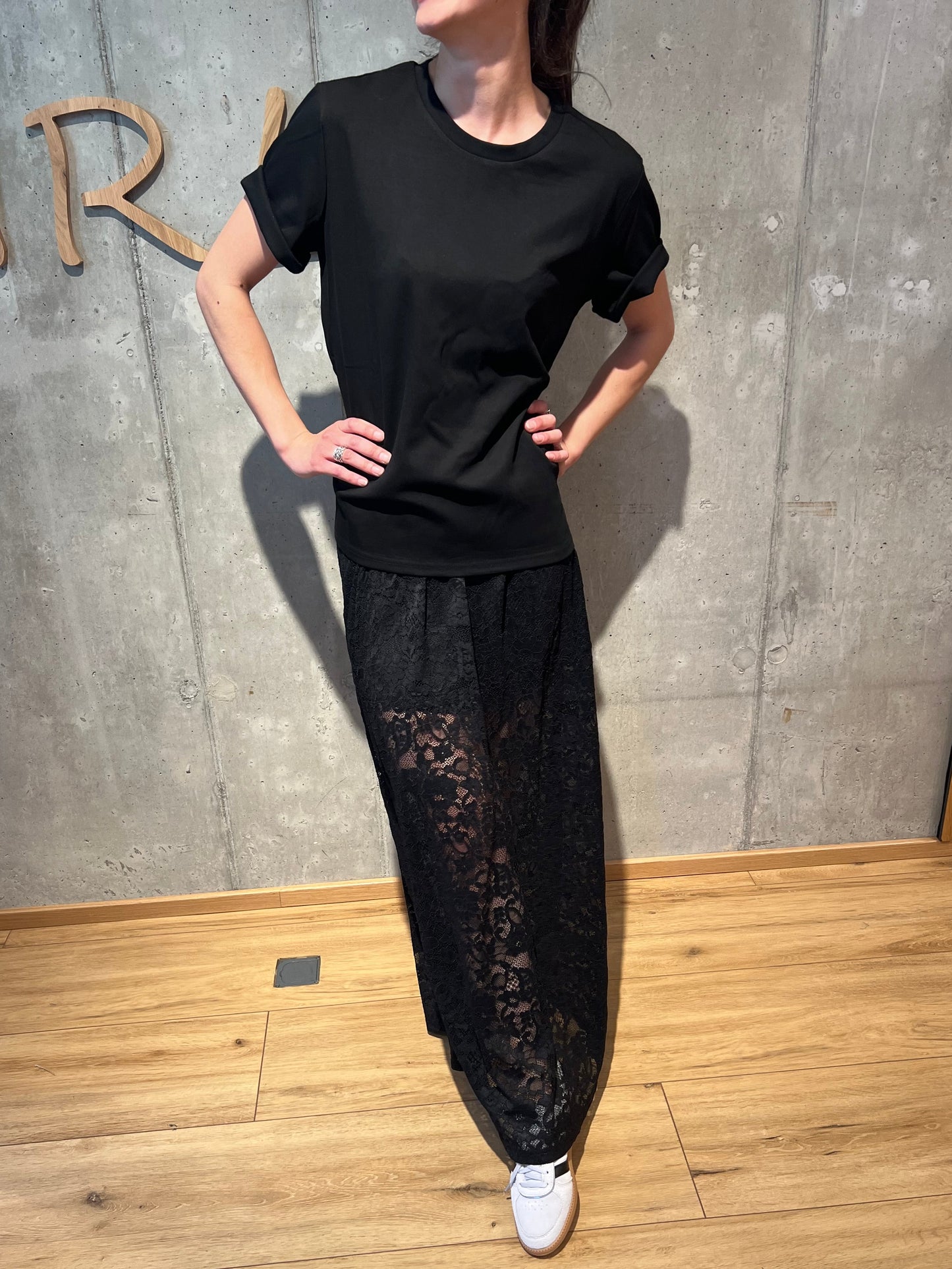 Rock "Rafaela mit Spitze" Schwarz