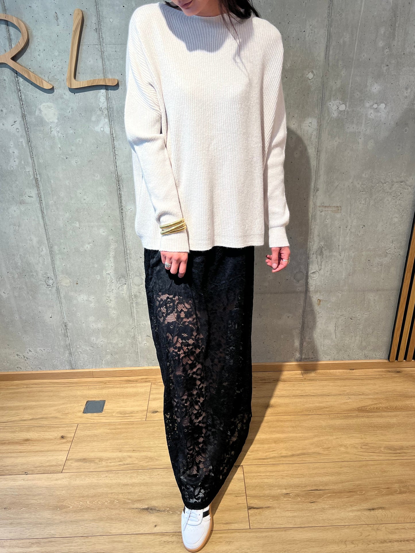 Rock "Rafaela mit Spitze" Schwarz