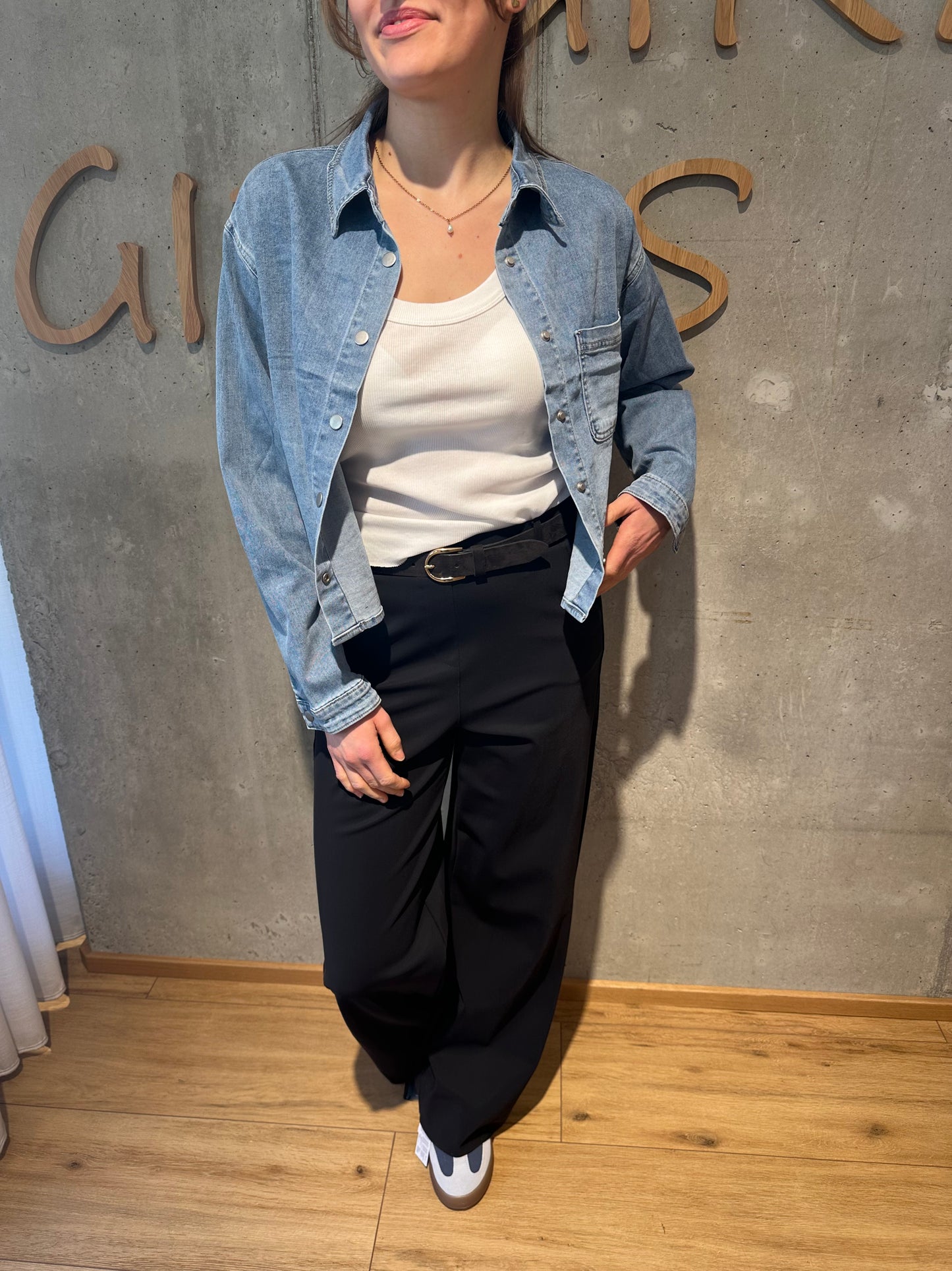 Jeanshemd "Jordan kurz" Hellblau