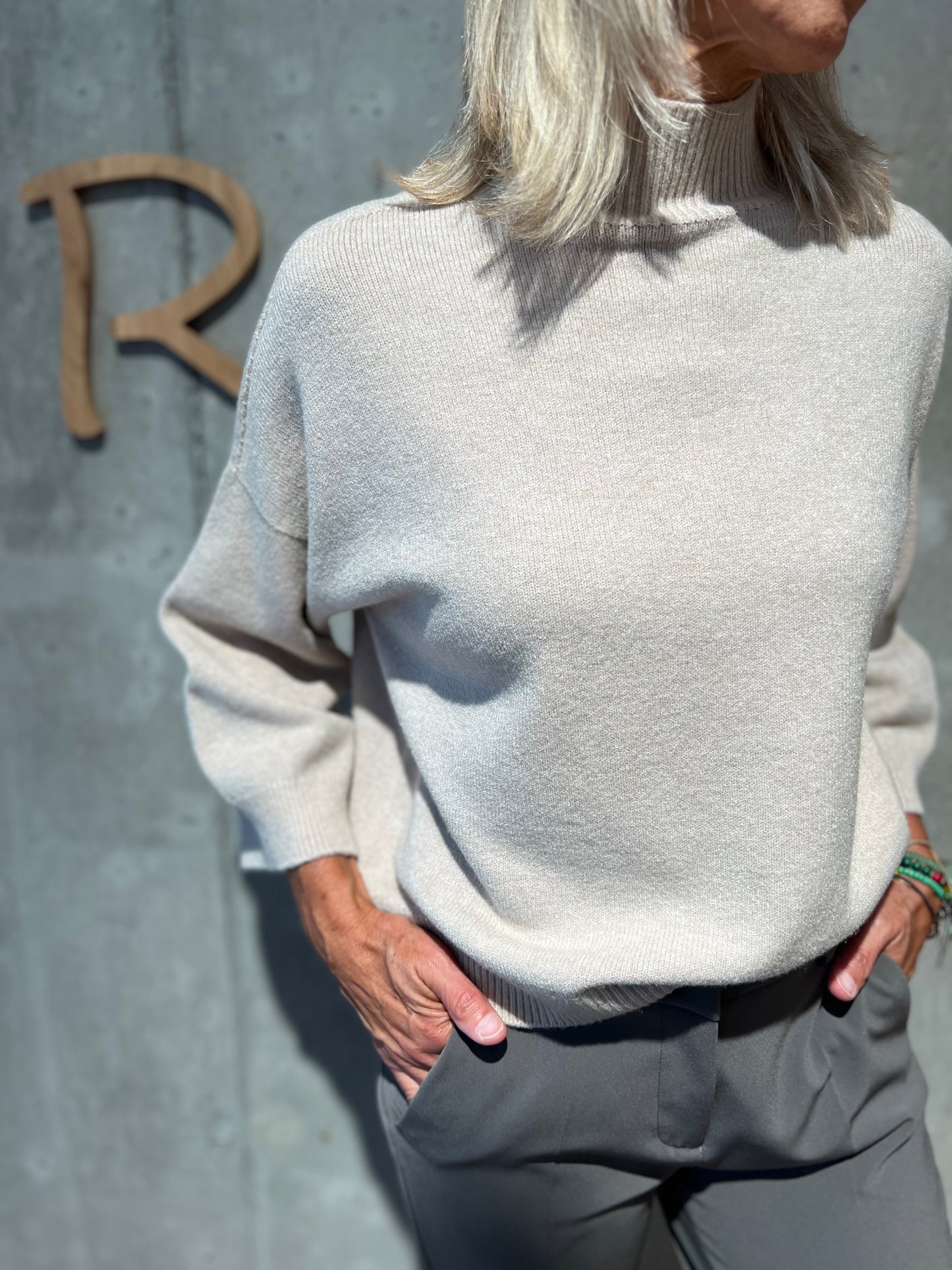 MG-Pulli "Marlise Stehkragen 3/4arm" - Versch. Farben