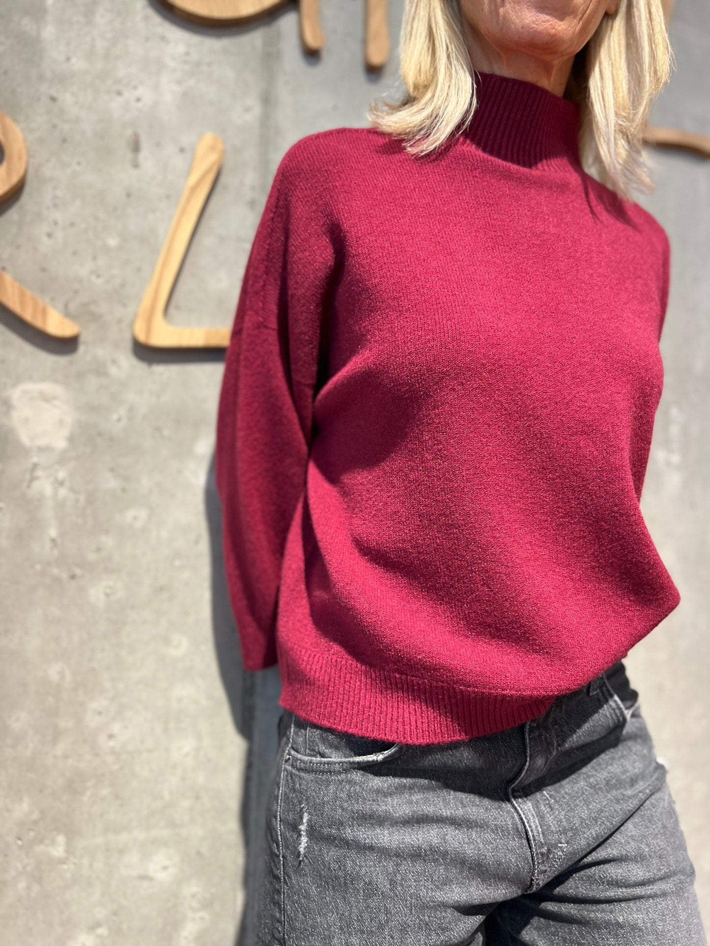 MG-Pulli "Marlise Stehkragen 3/4arm" - Versch. Farben