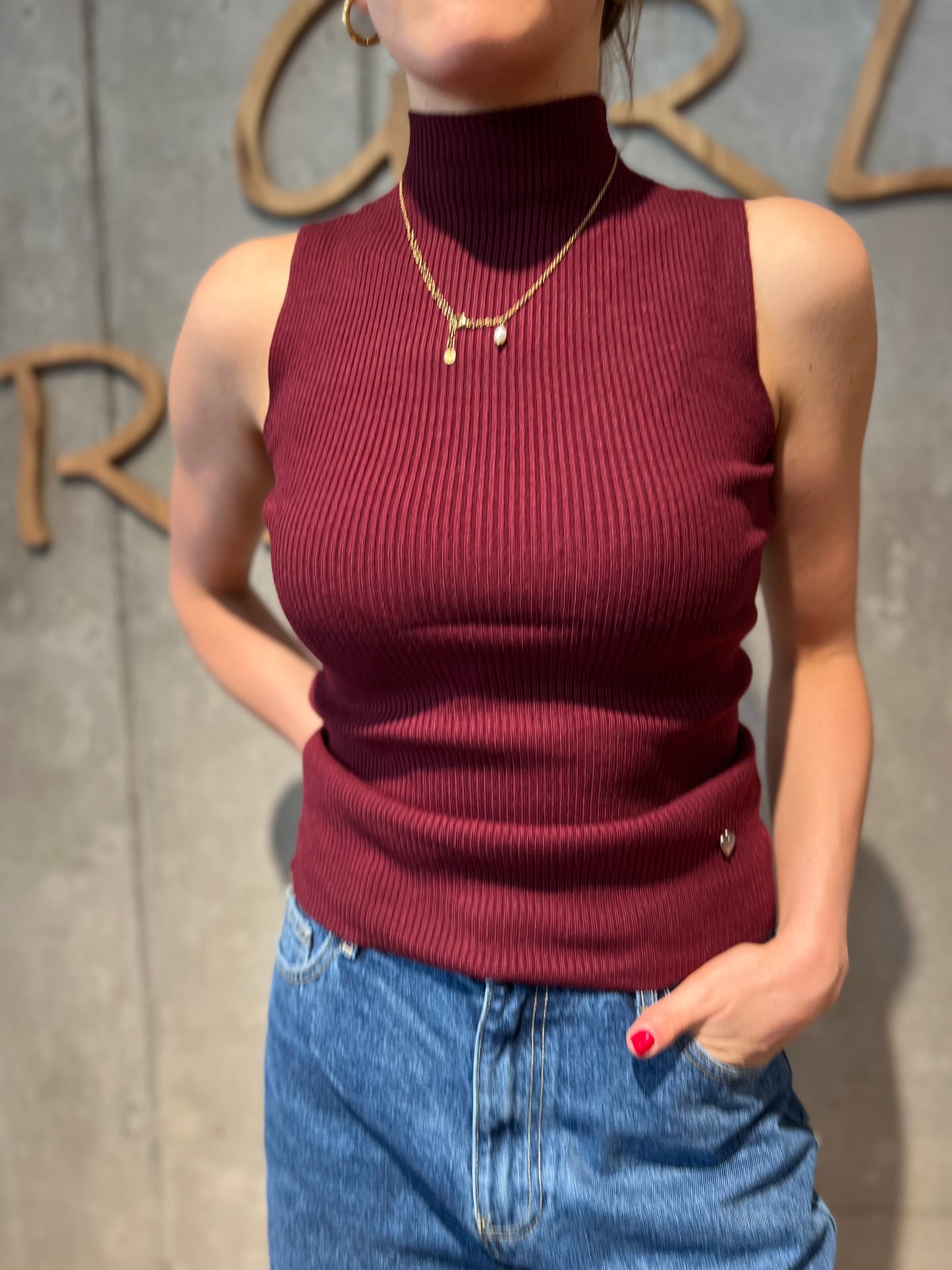 Top mit Rolli "Tia" - versch. Farben