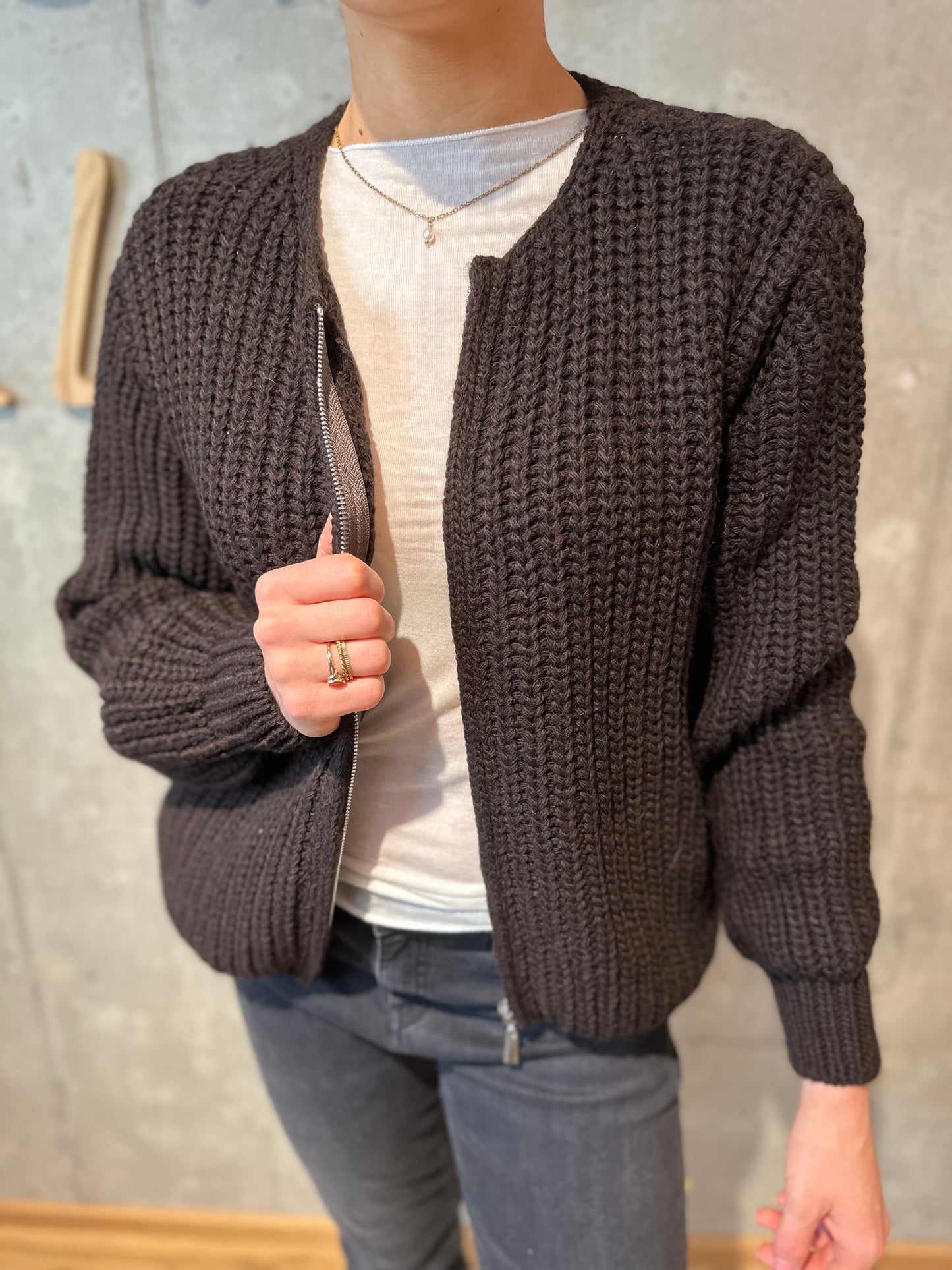 Zip-Strickjacke "Zelda" - Versch. Farben