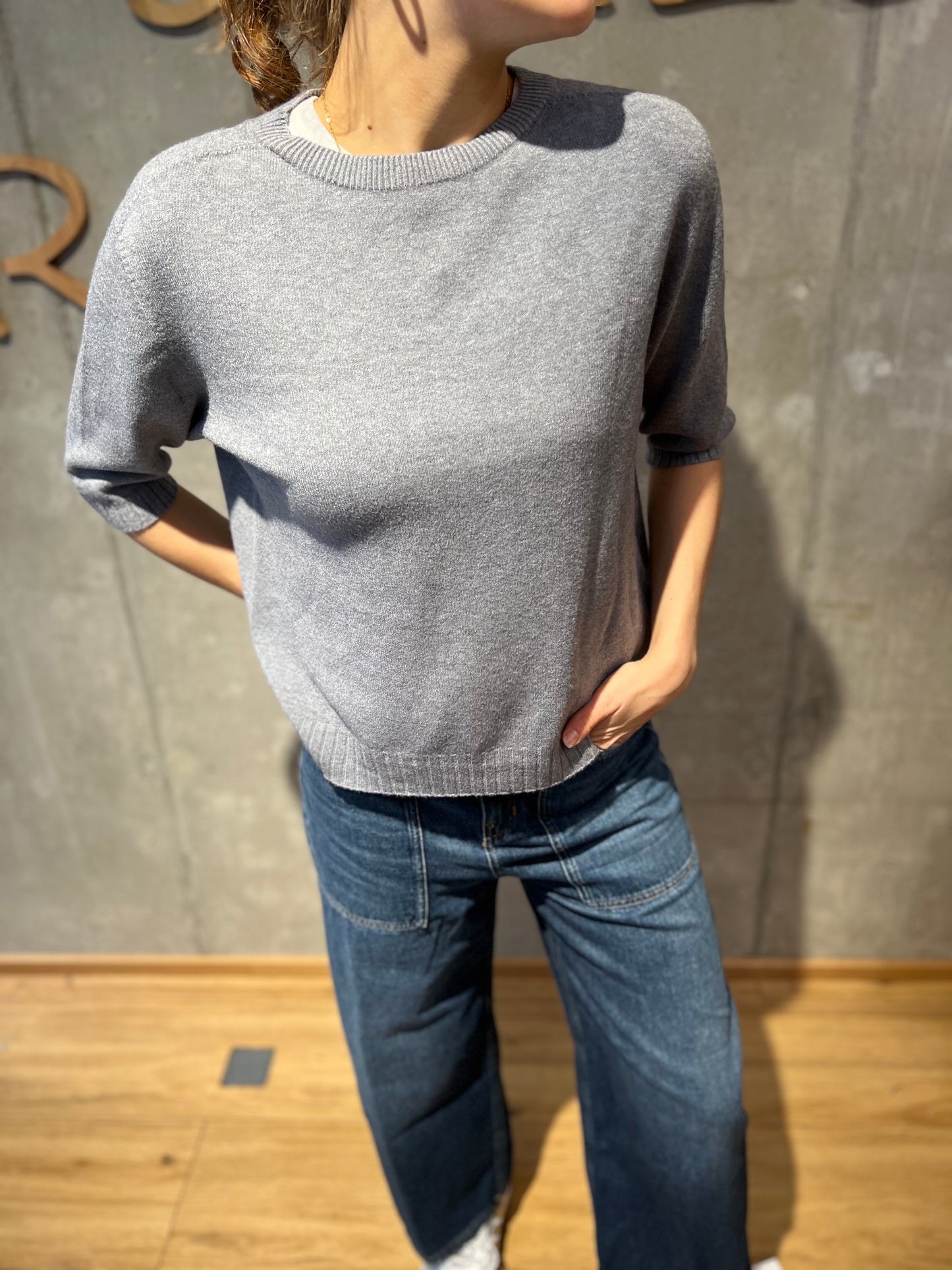 MG-Pulli "Phyllis 1/2 arm Rundhals" - Versch. Farben