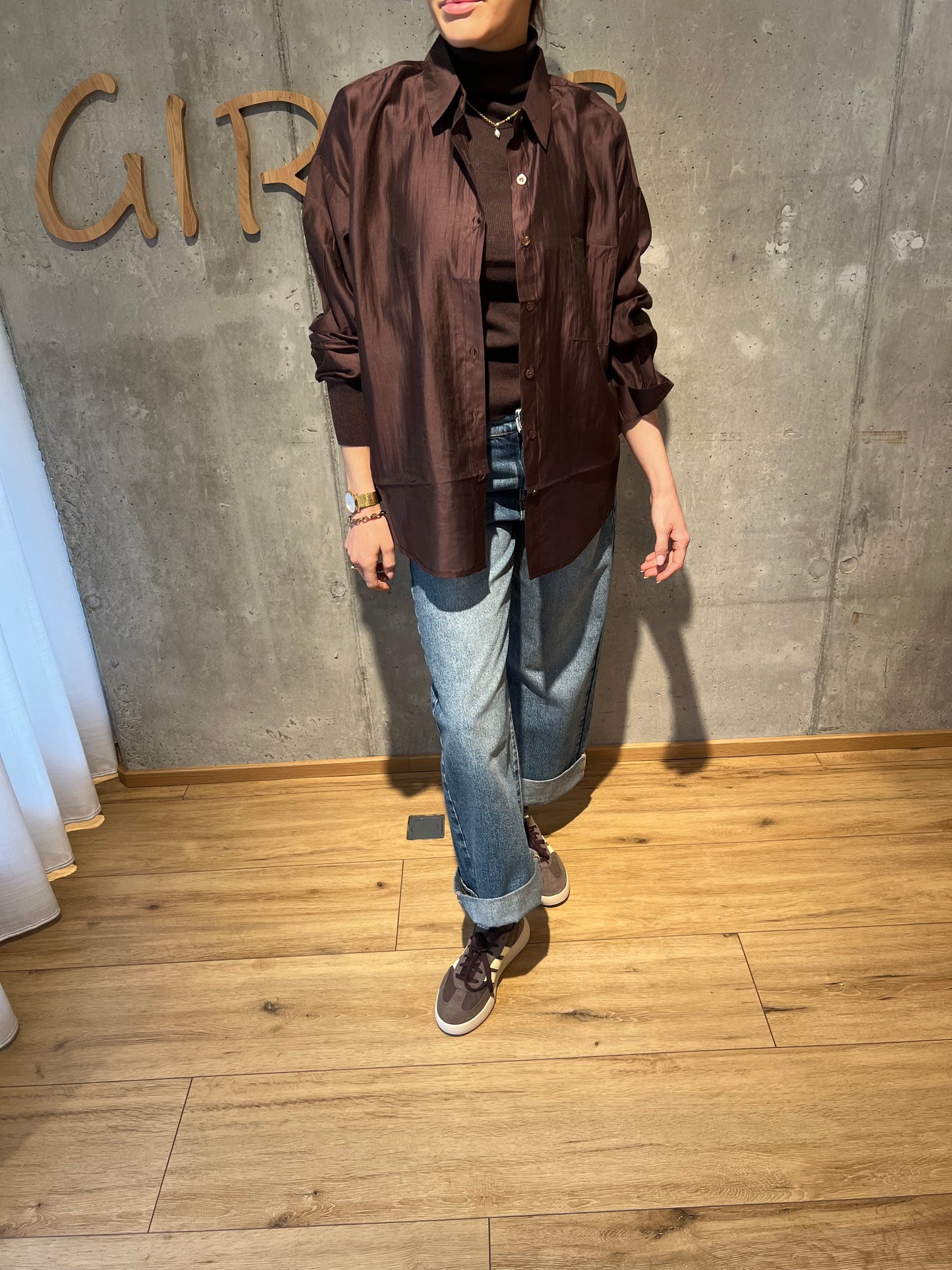 Bluse "Bianka" Schokobraun