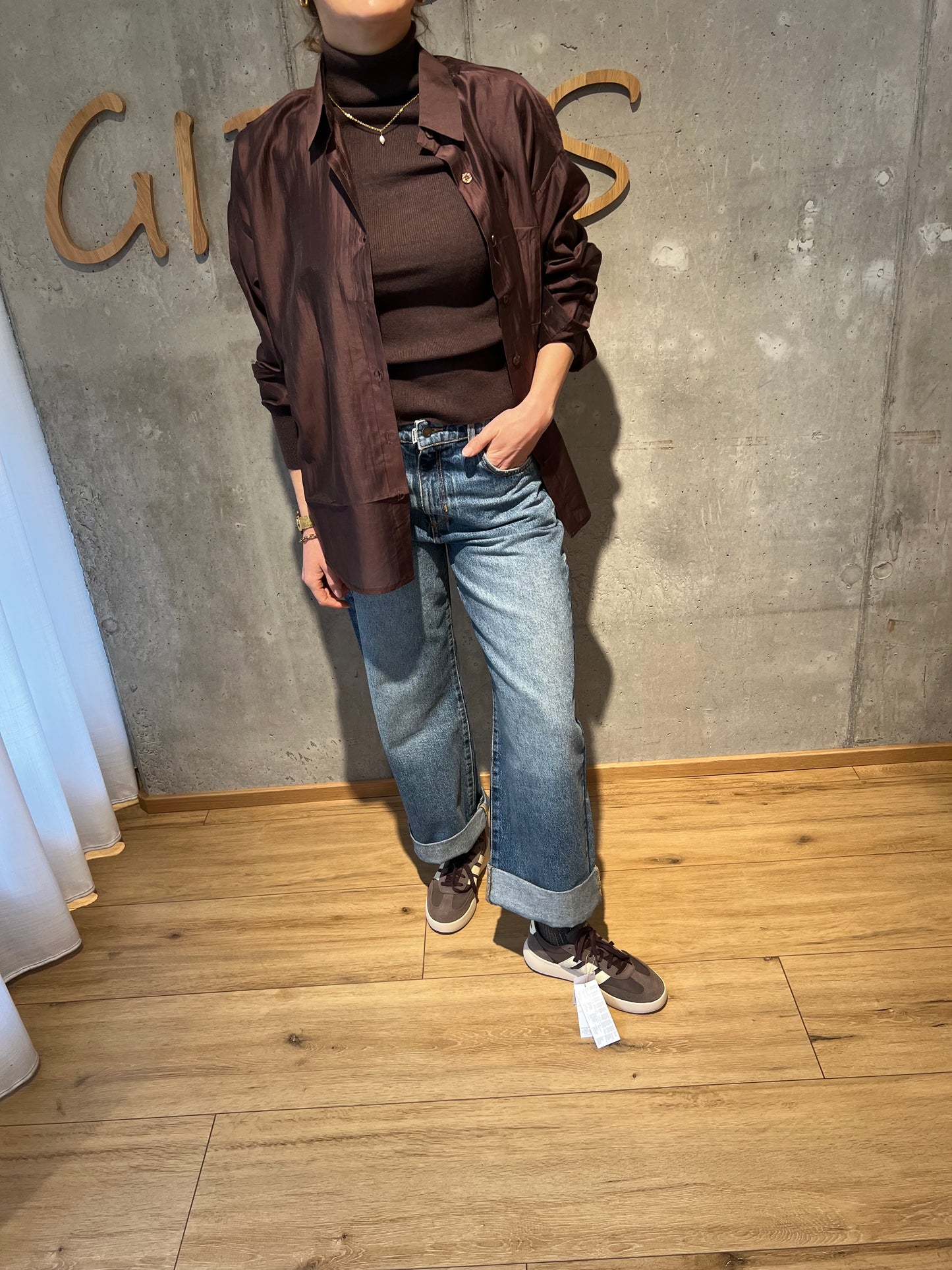 Bluse "Bianka" Schokobraun
