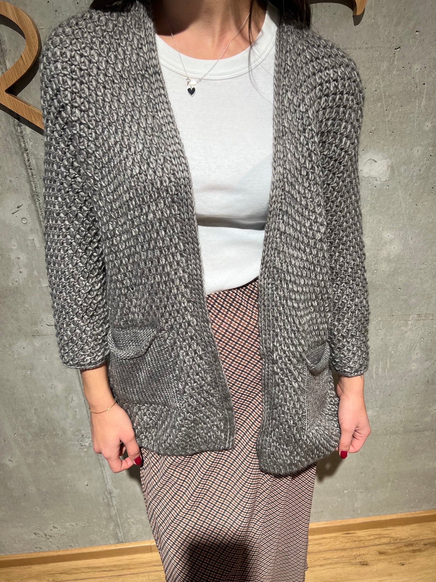 Grobstrickjacke "Galia lang" - Versch. Farben
