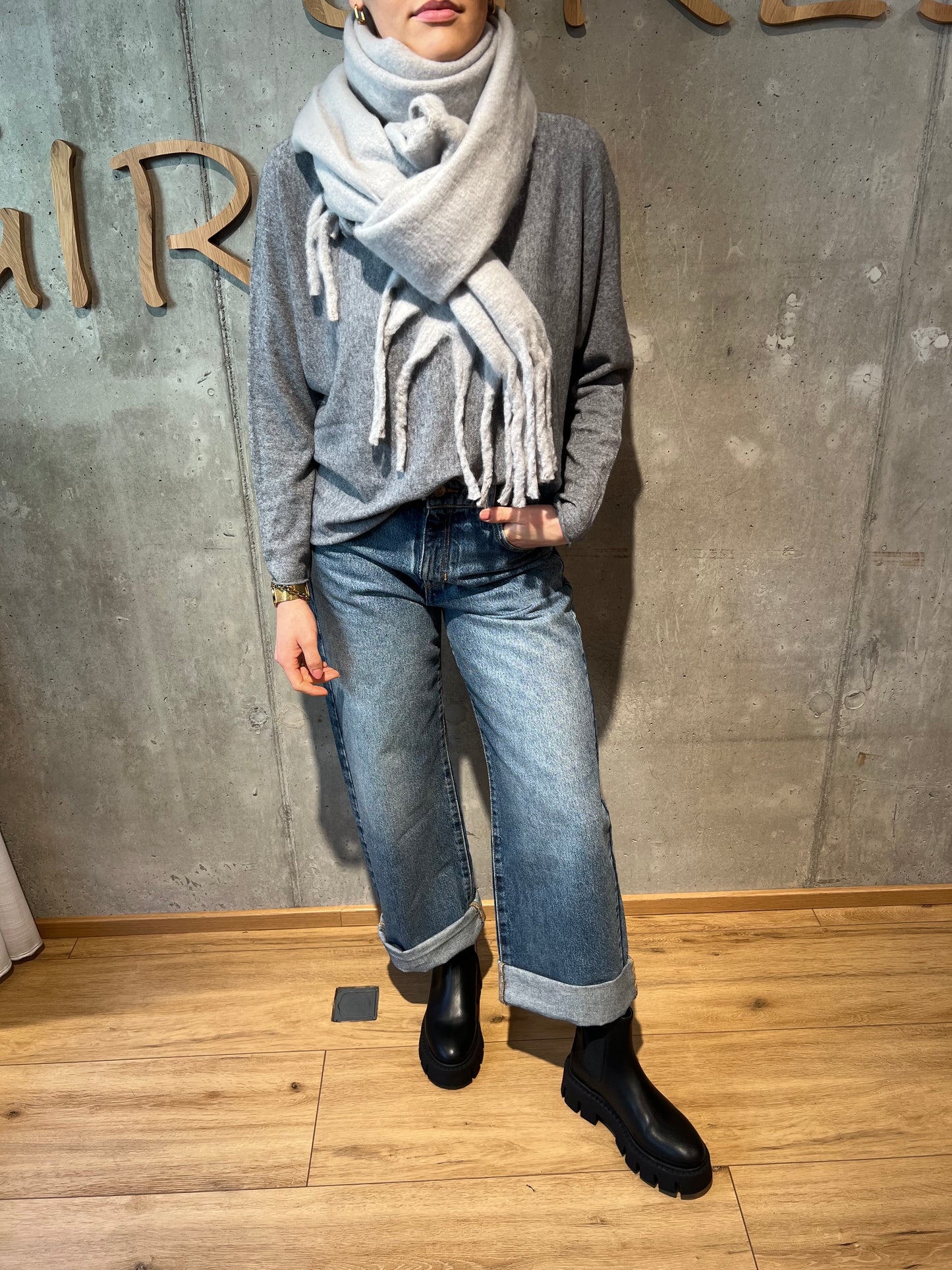 Schal "Annika mit Fransen" - Versch. Farben