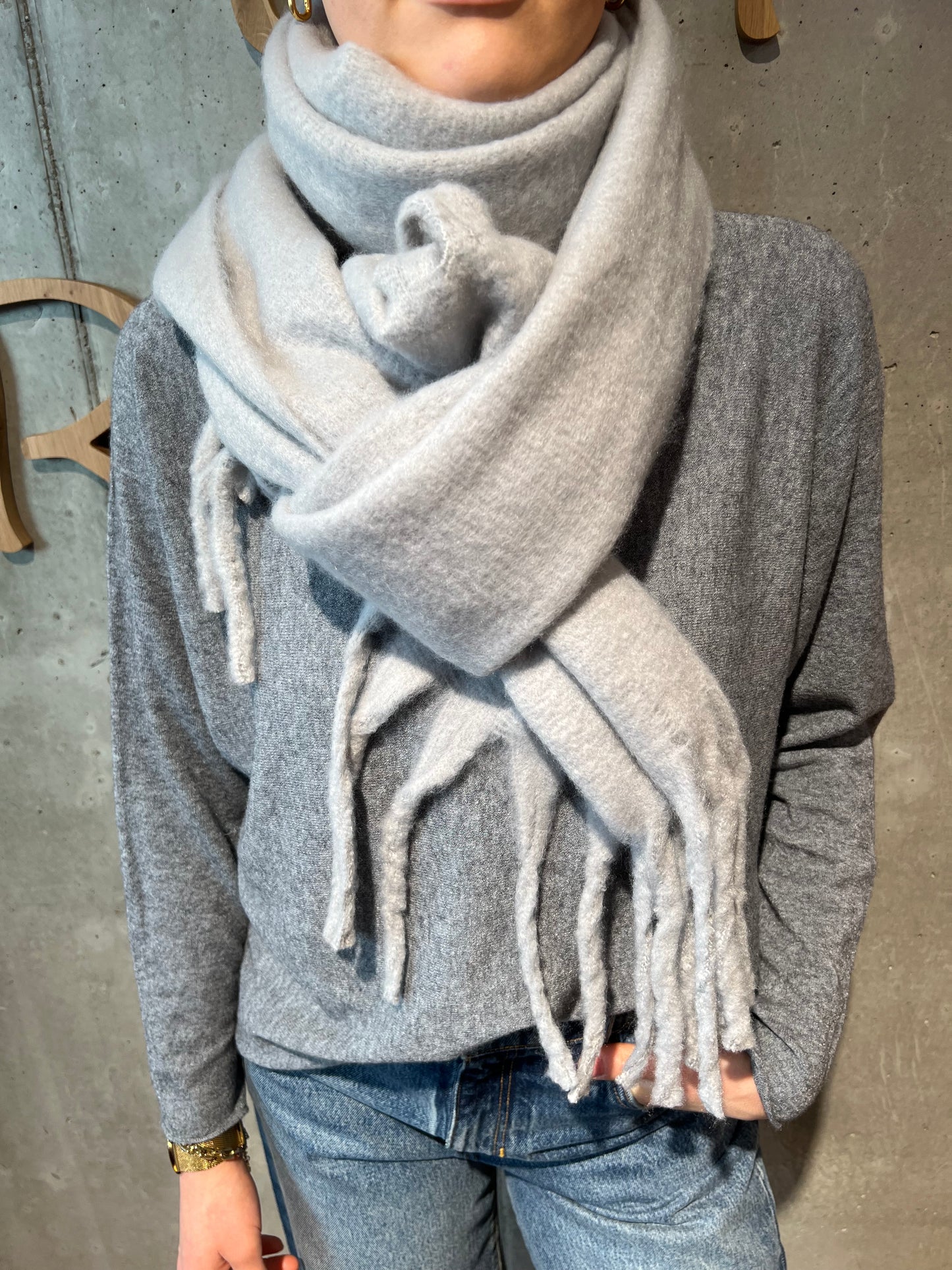 Schal "Annika mit Fransen" - Versch. Farben