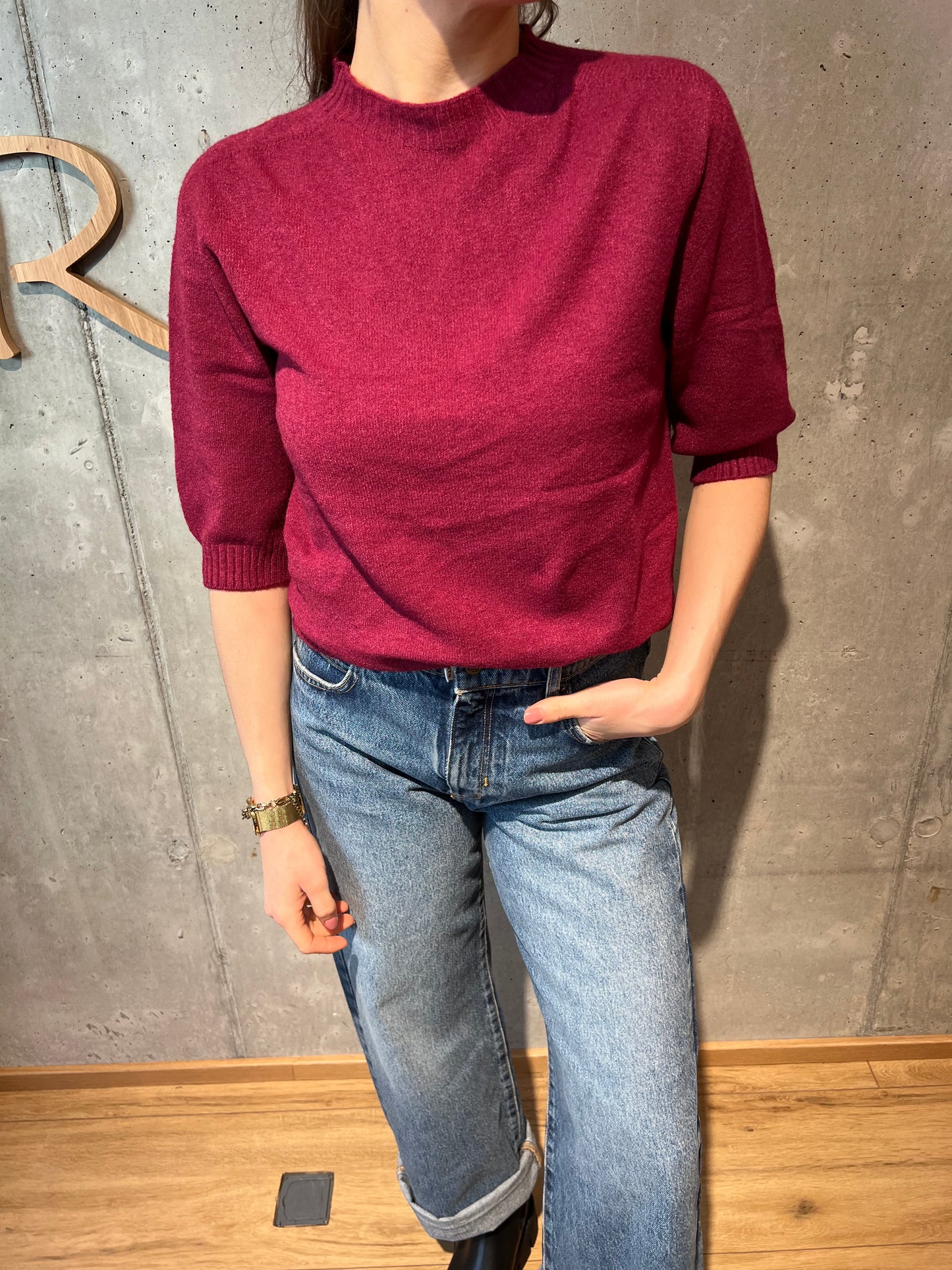 MG-Pulli "Phyllis 1/2 arm Rundhals" - Versch. Farben