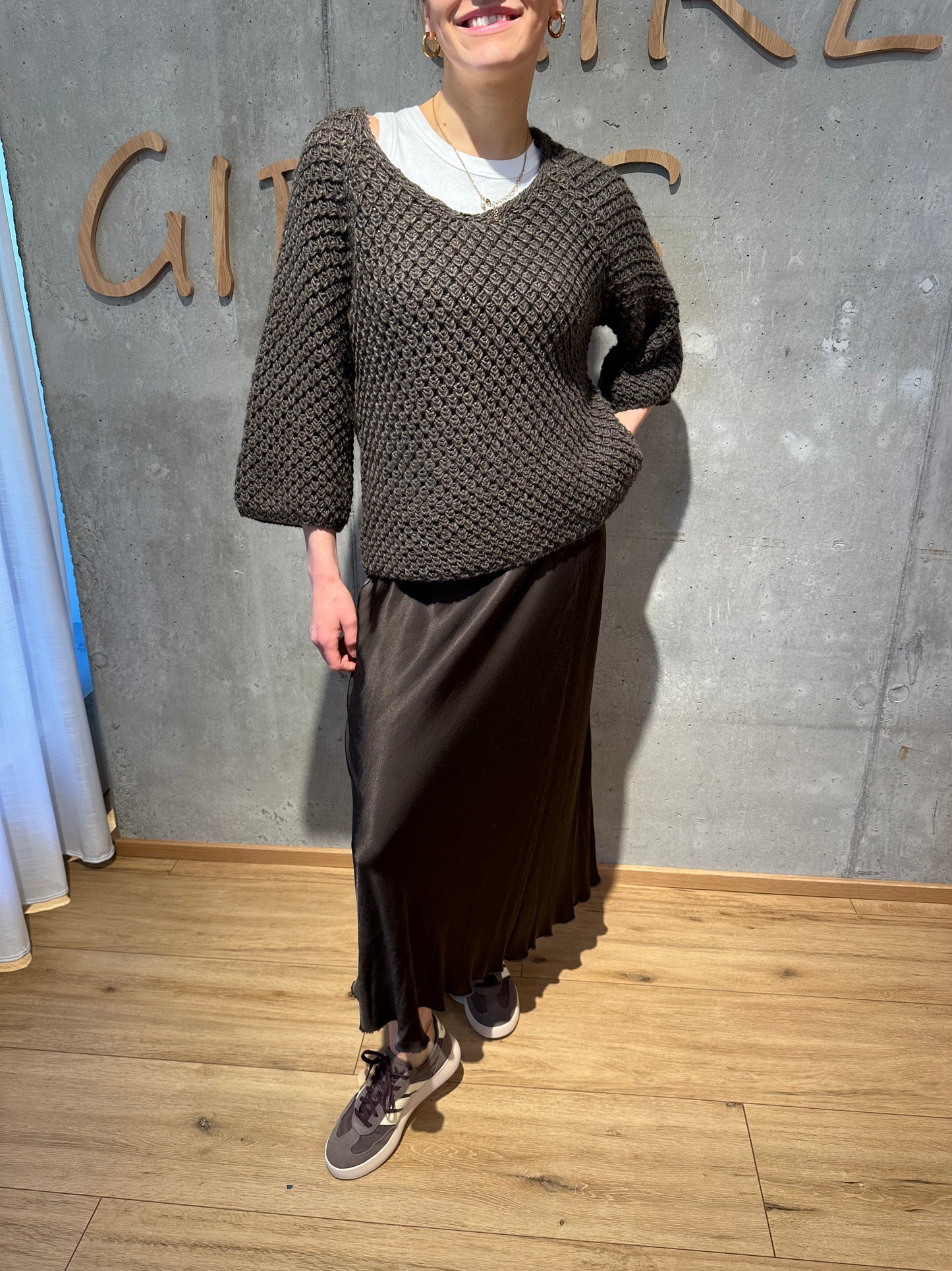 Grobstrick-Pulli "Gerda halbarm" - Versch. Farben