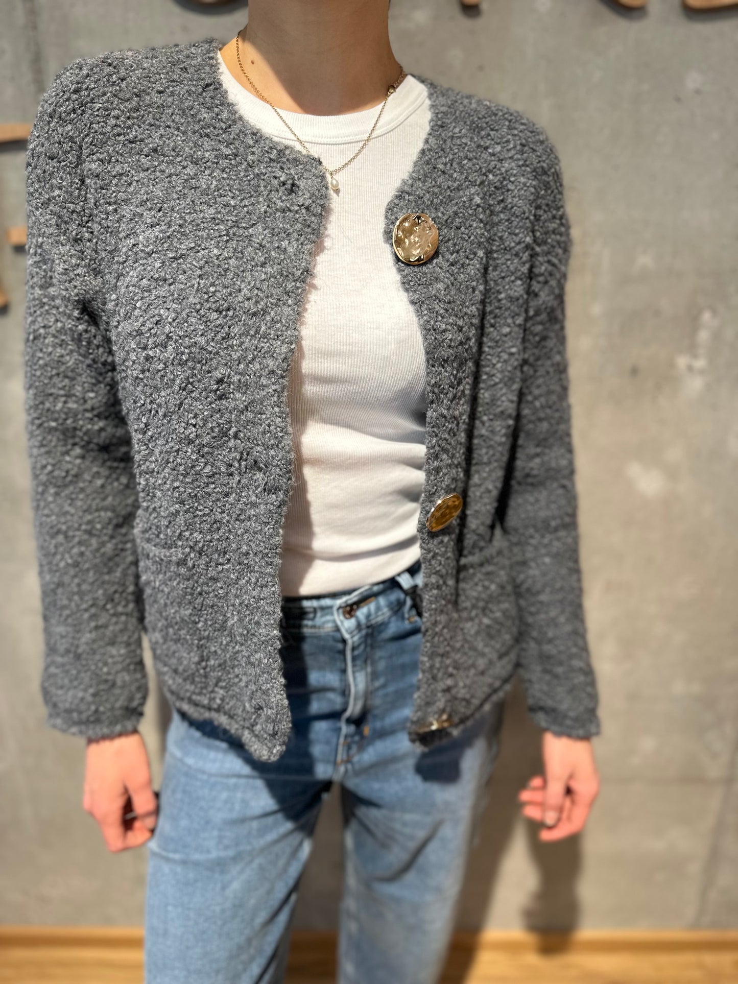 Strickjacke "Swenja mit Goldknöpfen" - Versch. Farben