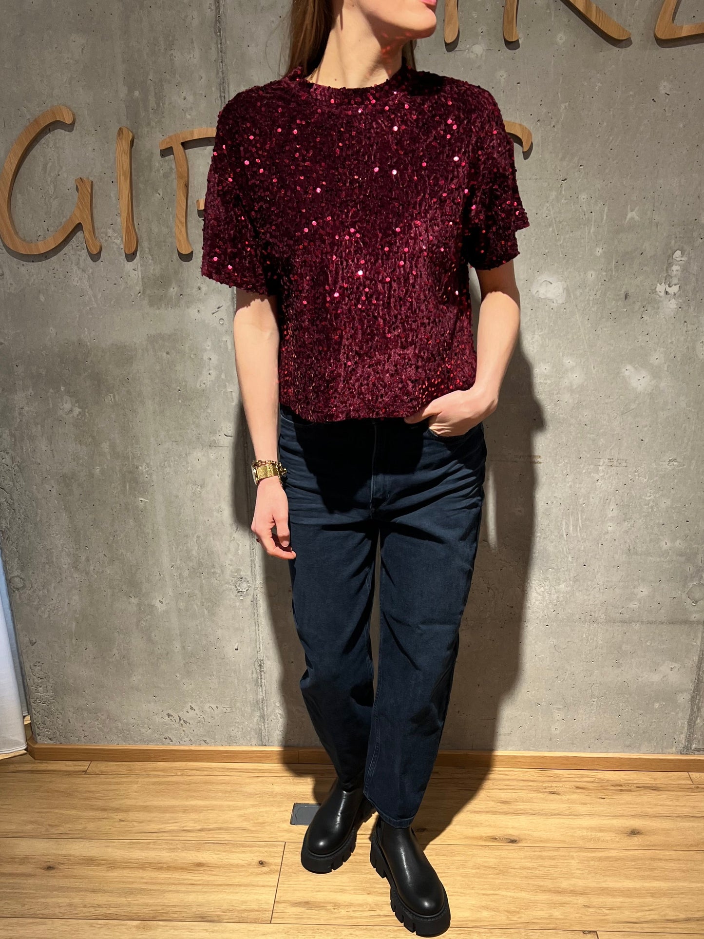 Shirt "Sheila Pailletten" - Versch. Farben