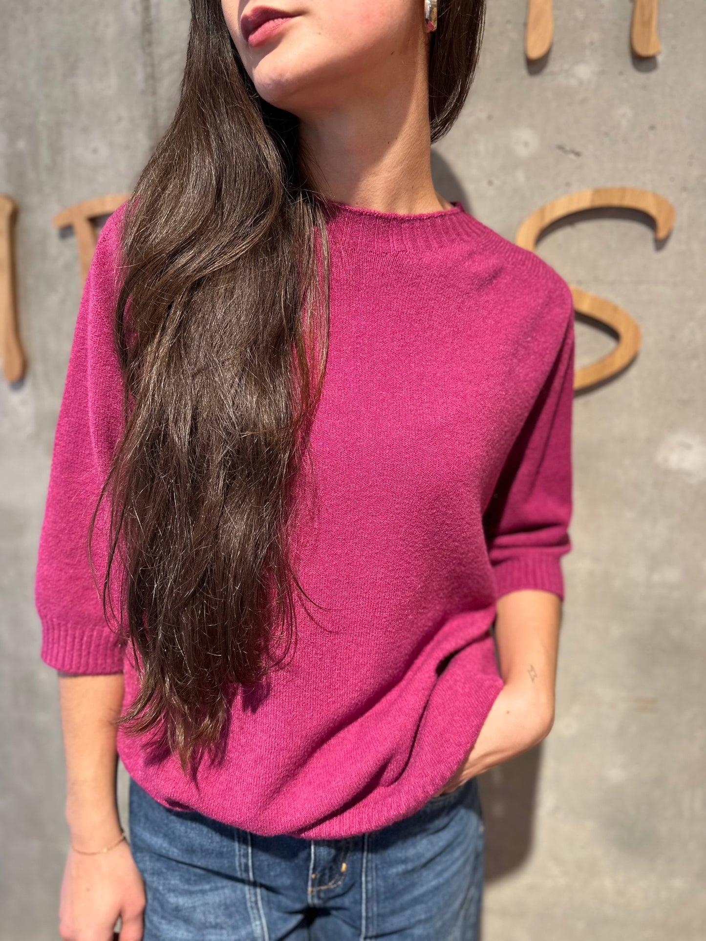 MG-Pulli "Phyllis 1/2 arm Rundhals" - Versch. Farben