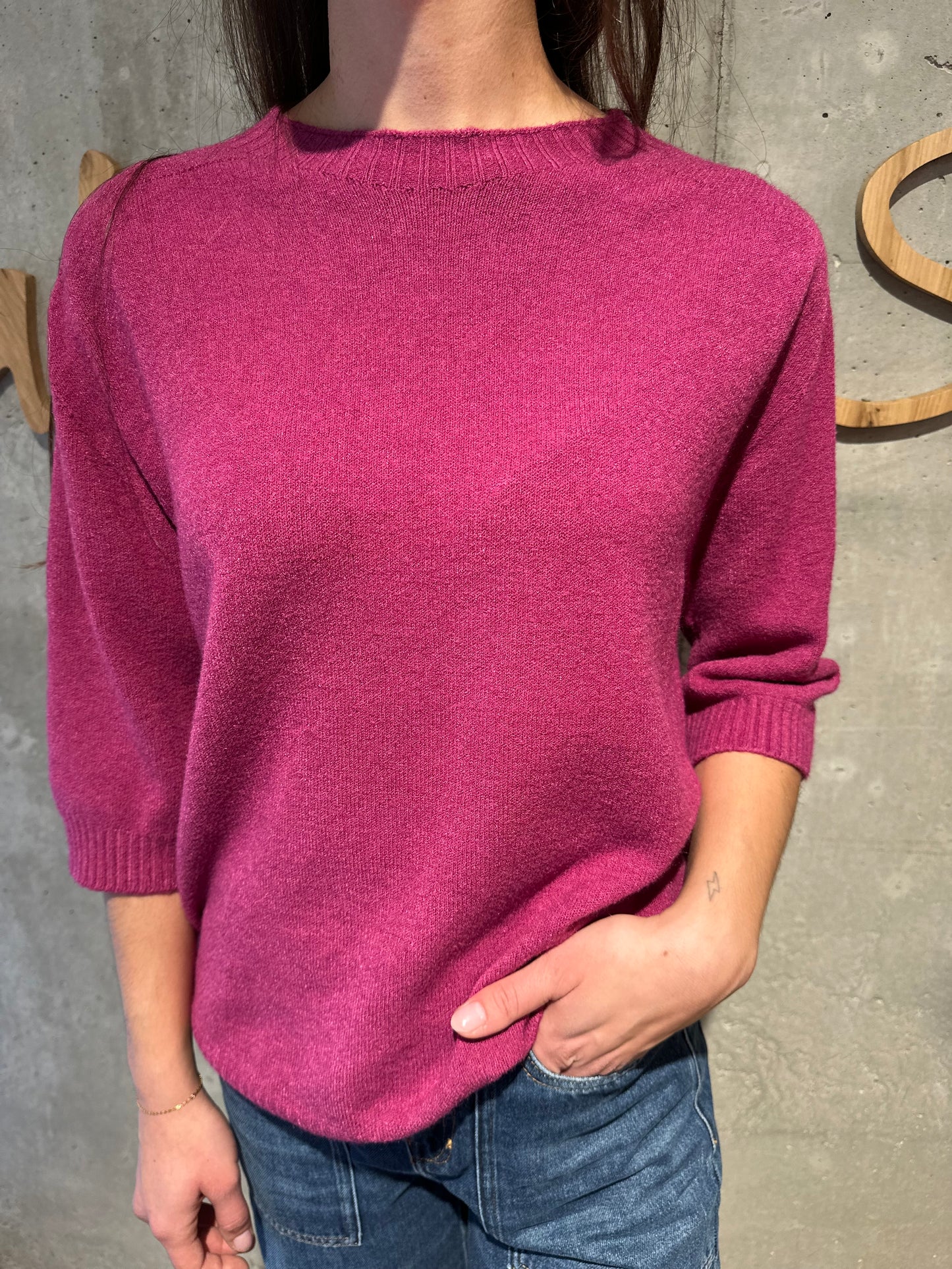 MG-Pulli "Phyllis 1/2 arm Rundhals" - Versch. Farben