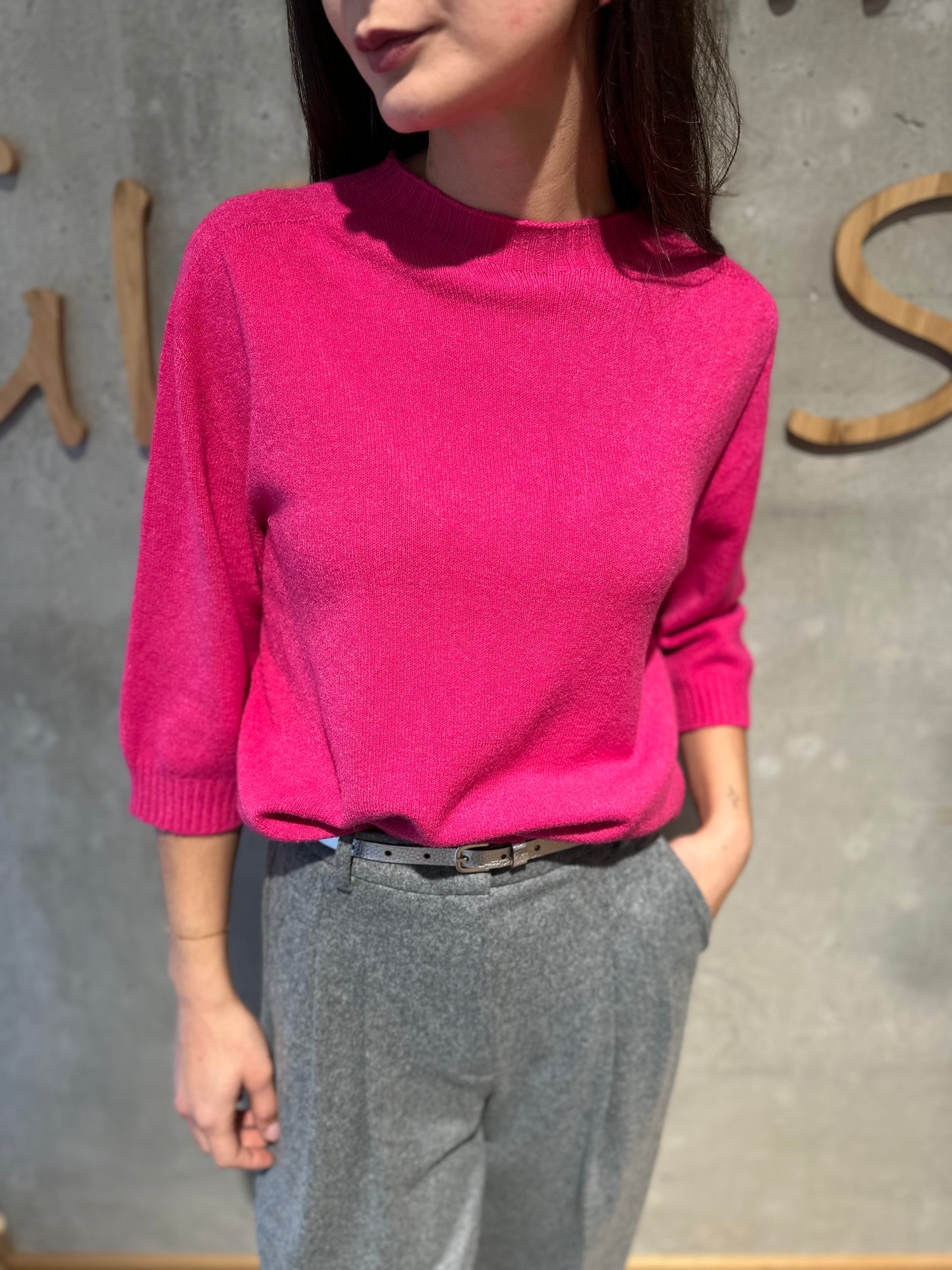 MG-Pulli "Phyllis 1/2 arm Rundhals" - Versch. Farben