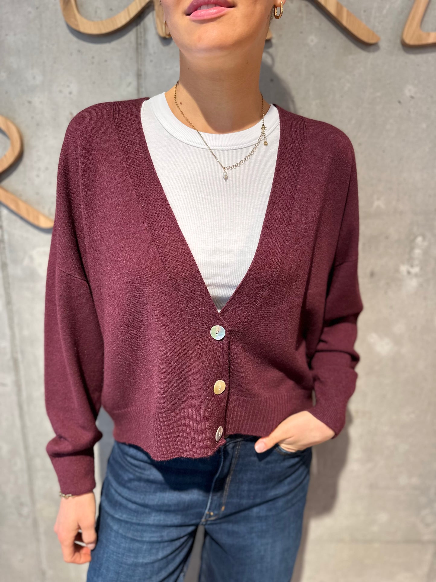 MG-Strickjacke "Melina mit Knöpfen" - Versch. Farben