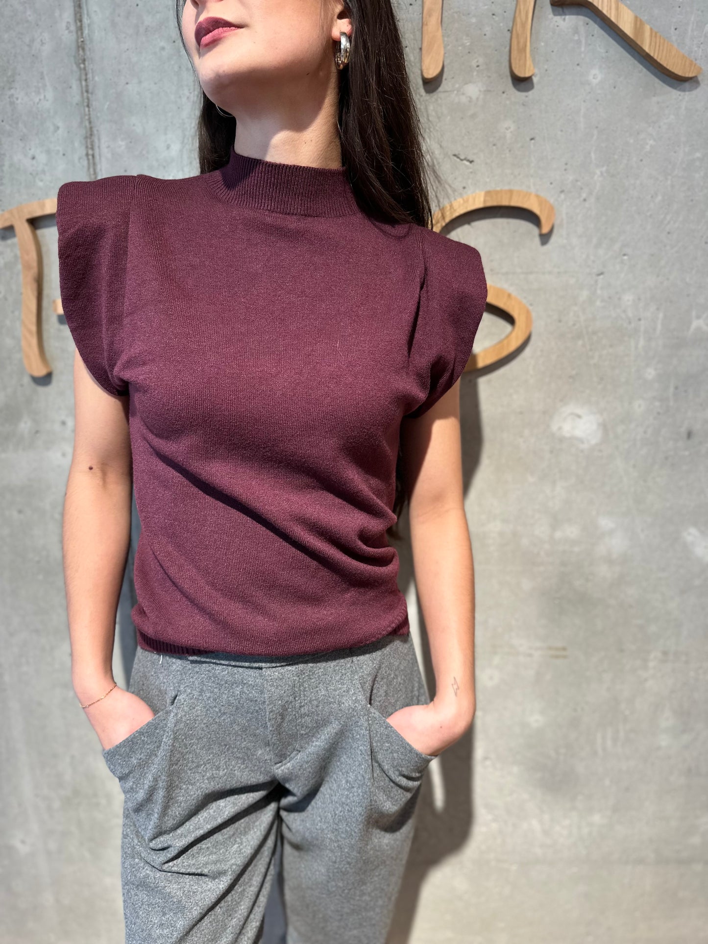 Strickshirt "Shelby Schulterdetail" - Versch. Farben