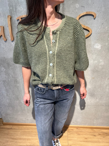 Strickjacke "Sia 1/2arm gestreift" - Versch. Farben