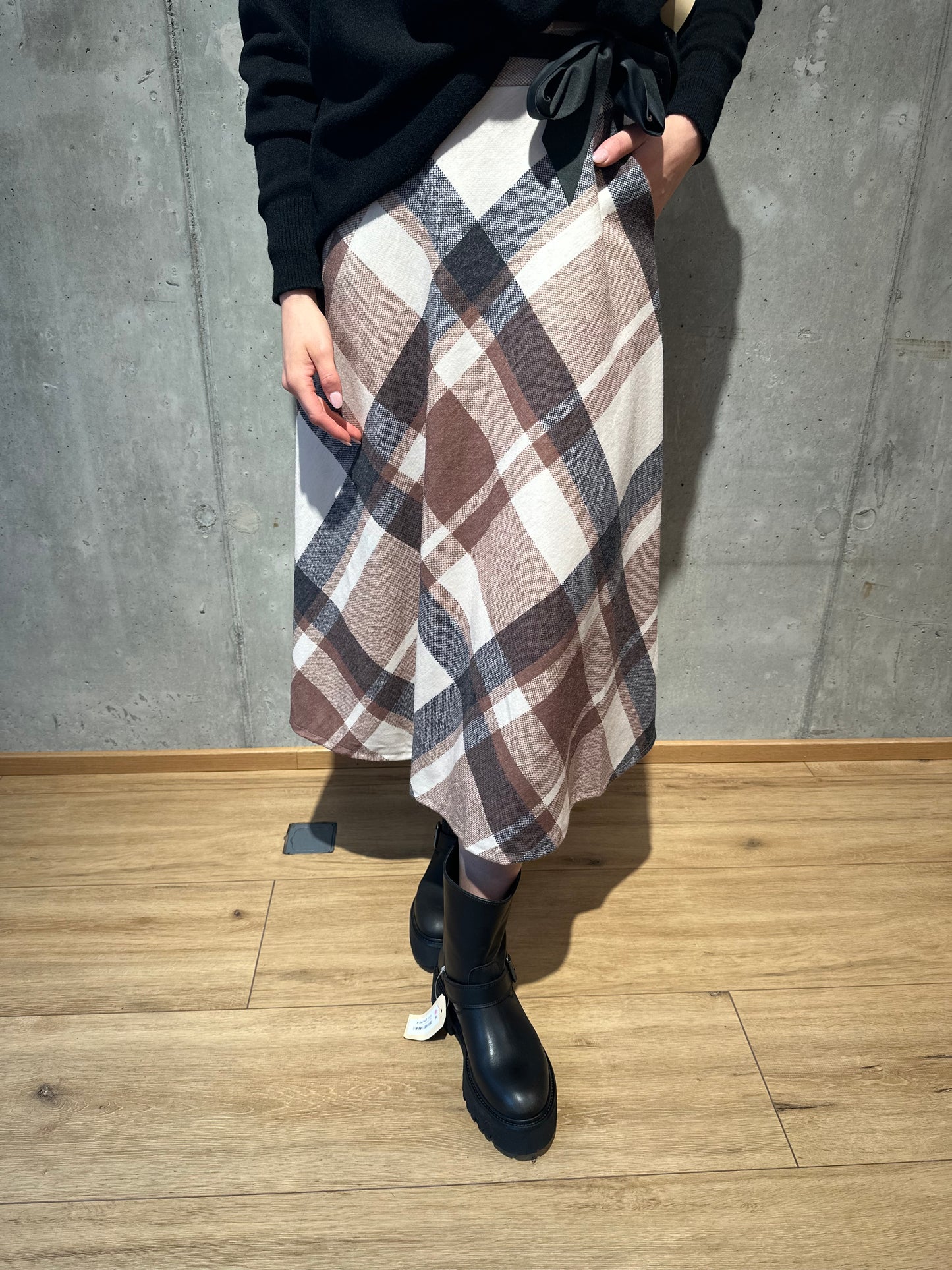 Rock "Ronnja" Beige gemustert