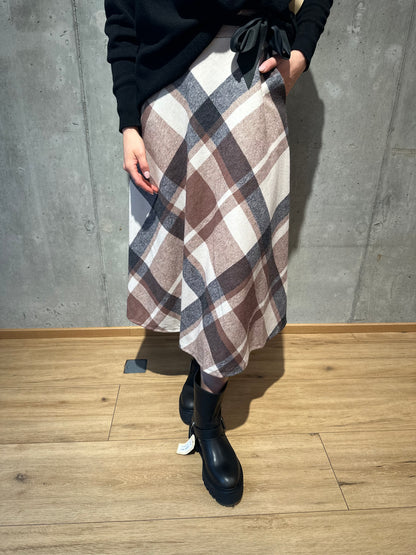 Rock "Ronnja" Beige gemustert