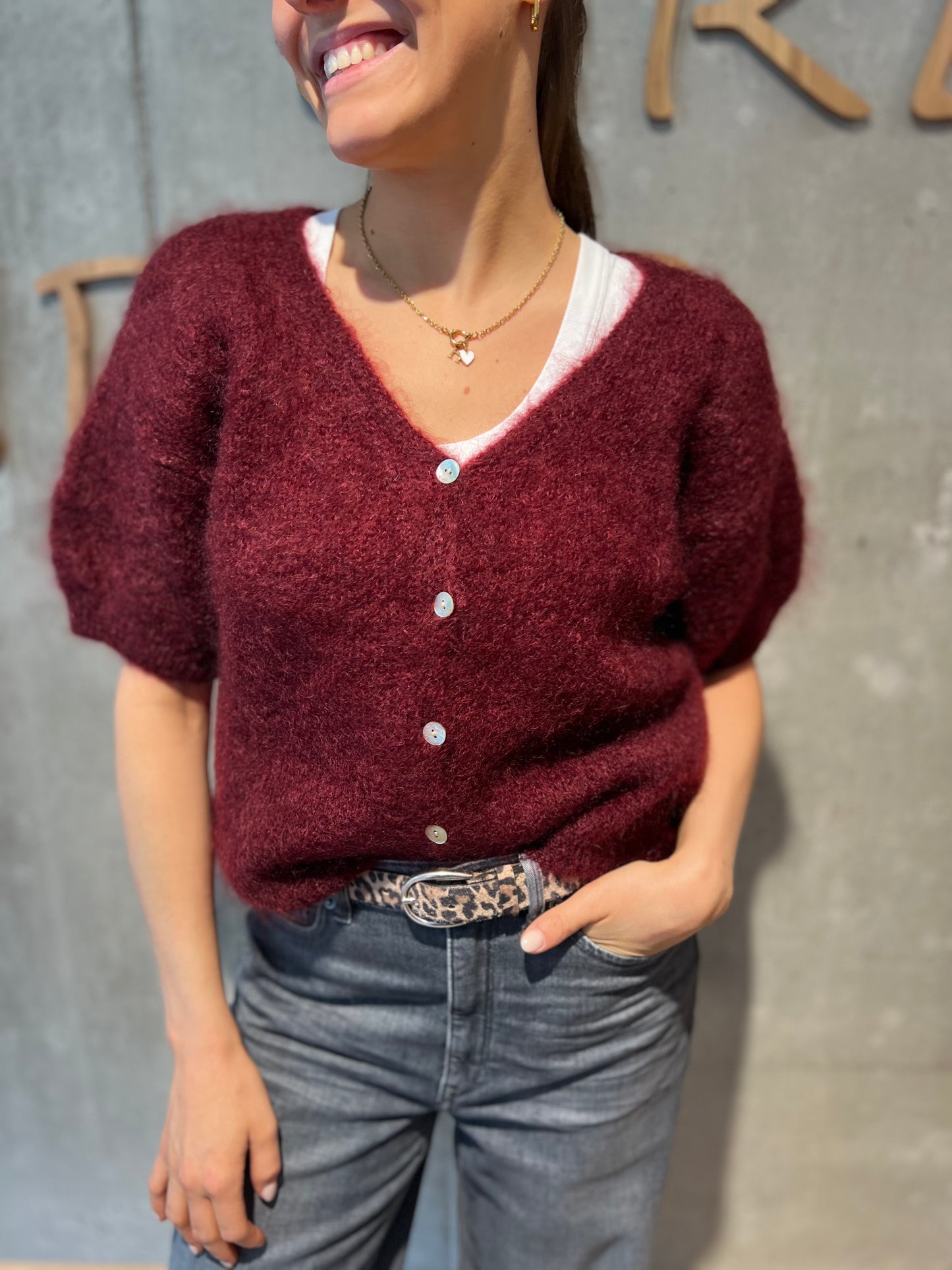 Strickjacke "Sophie halbarm" - Versch. Farben