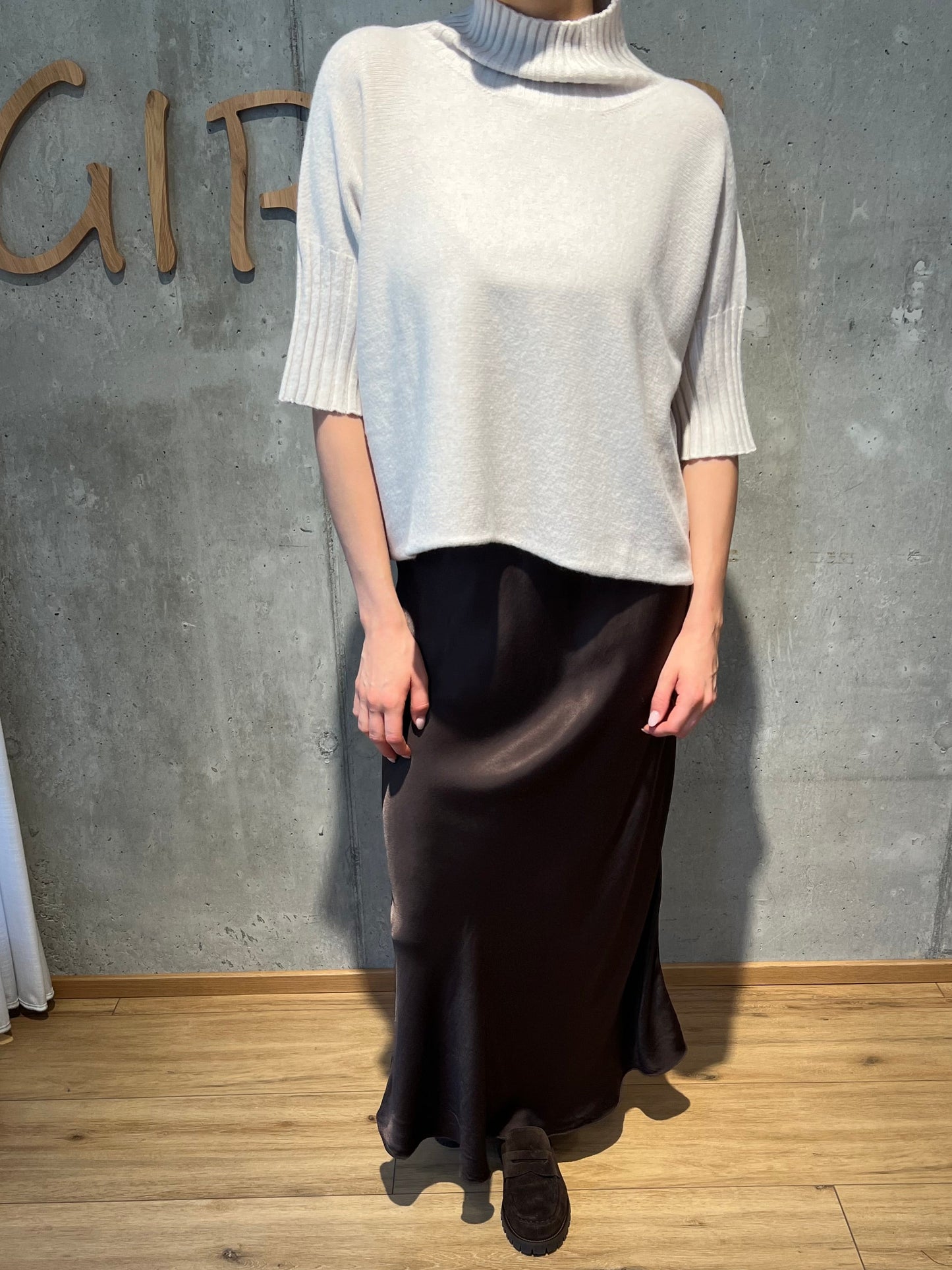 Pulli "Paula Stehkragen 1/2arm" - Versch. Farben