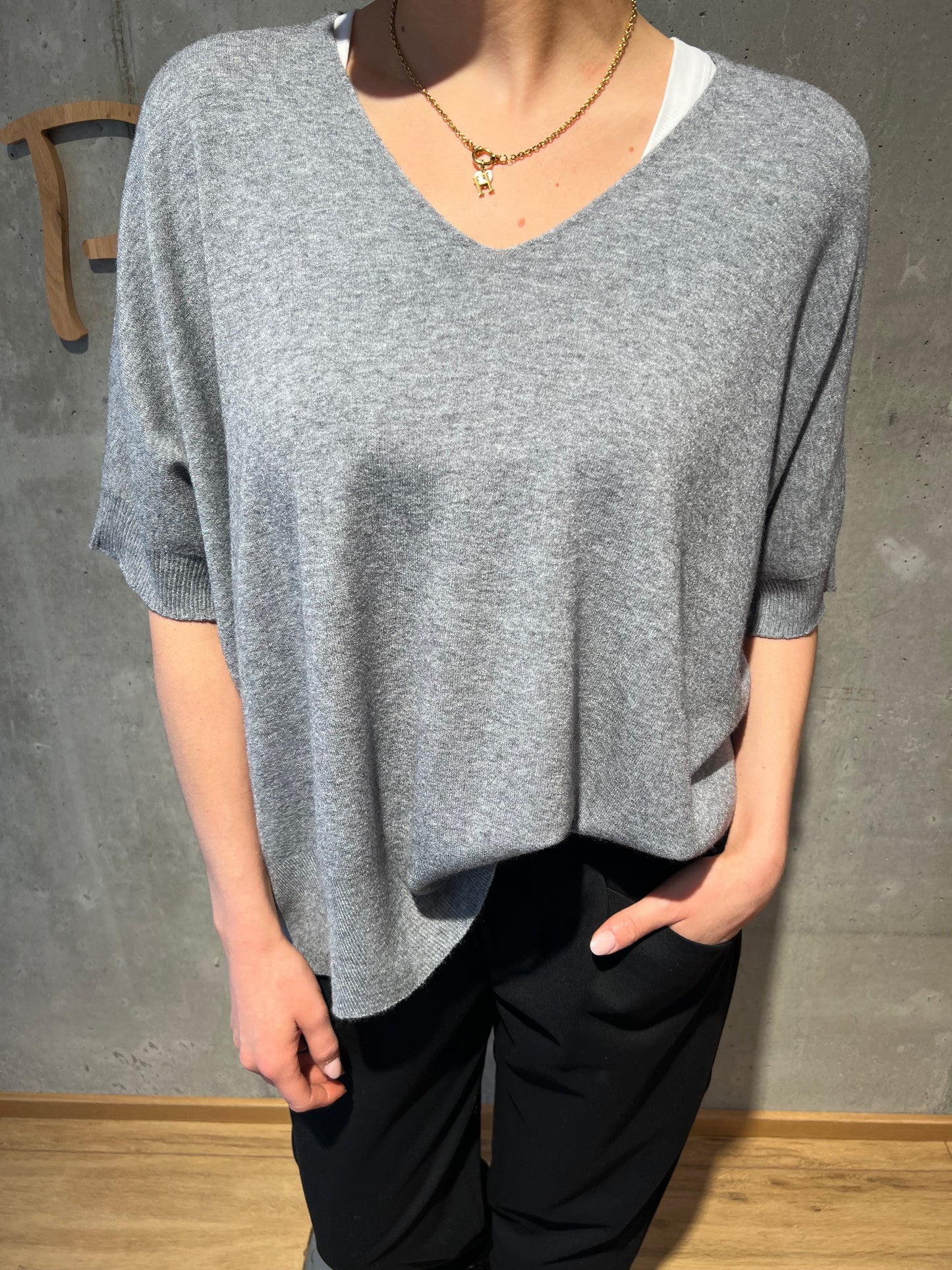 MG-Pulli "Mirabel V-Neck 1/2 arm" - Versch. Farben