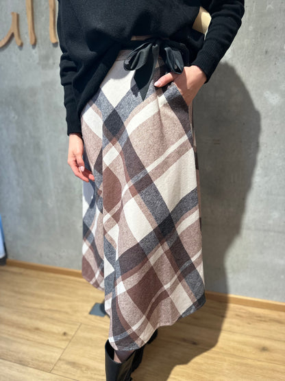 Rock "Ronnja" Beige gemustert