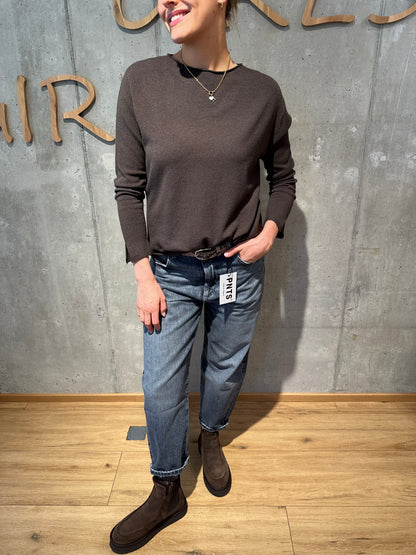 MG-Pulli "Mia Rundhals mit Ärmelschlitz" - Versch. Farben