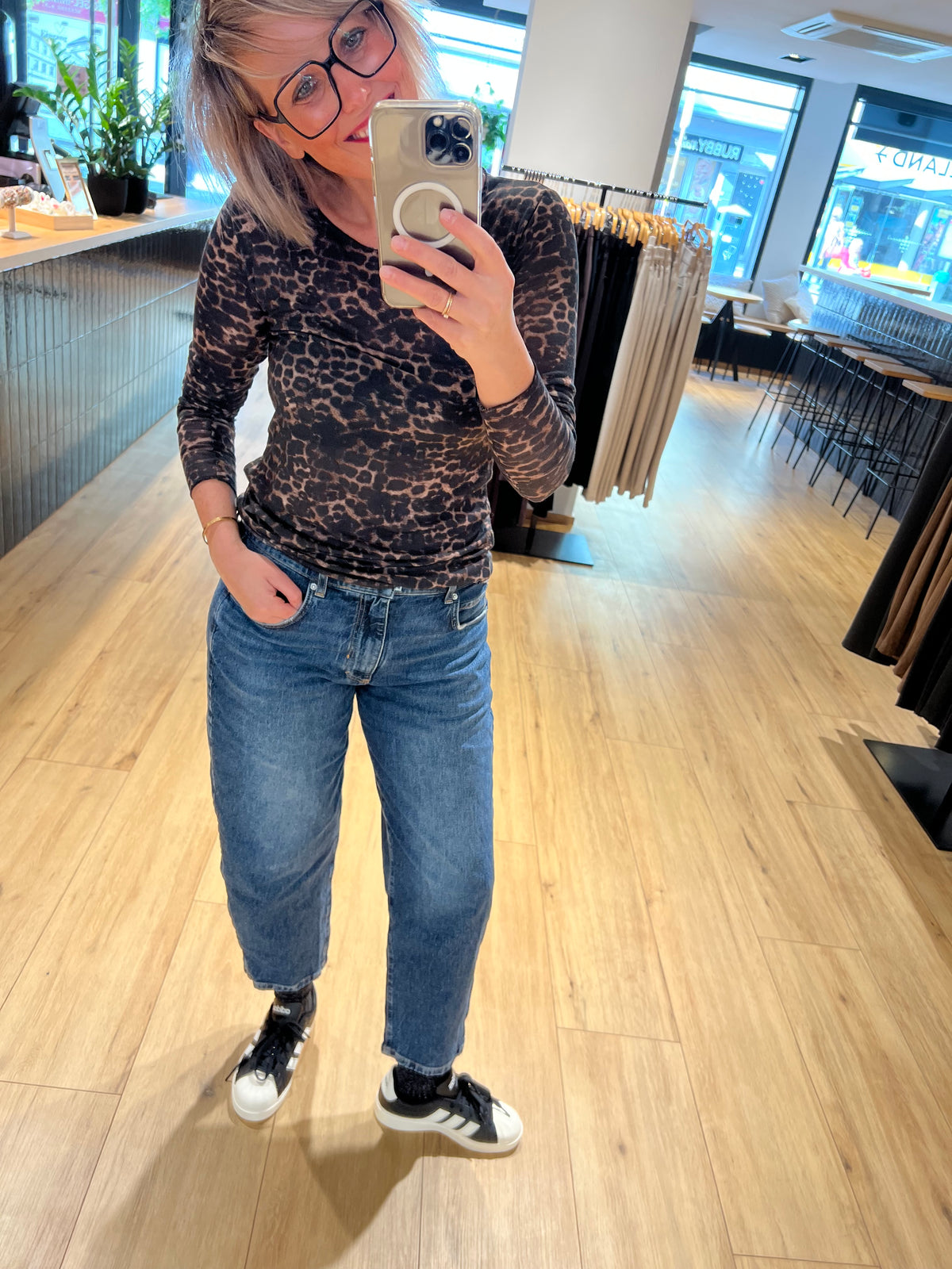 Shirt "Selma Leo" BraunSchwarz
