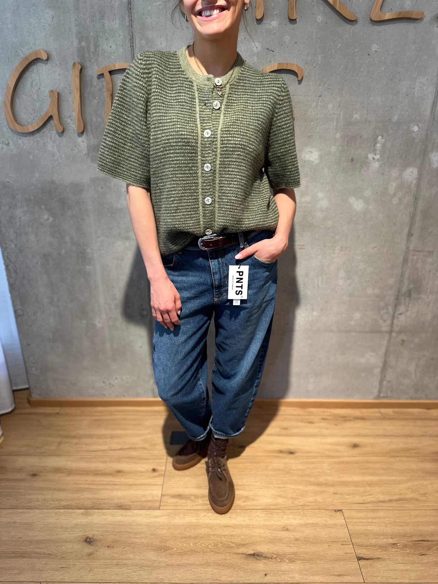 Strickjacke "Sia 1/2arm gestreift" - Versch. Farben
