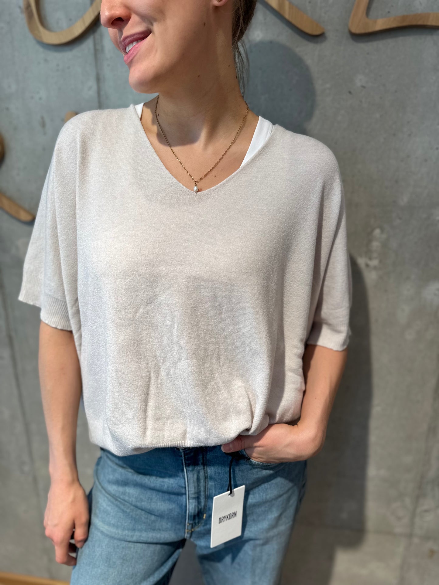 MG-Pulli "Mirabel V-Neck 1/2 arm" - Versch. Farben