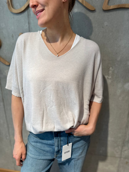 MG-Pulli "Mirabel V-Neck 1/2 arm" - Versch. Farben