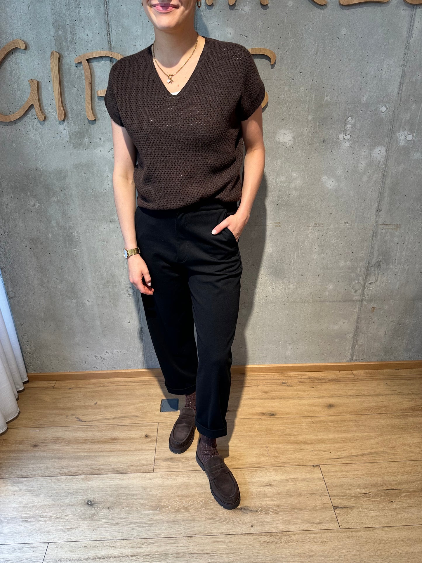 Pullunder "Pia Lochmuster V-Neck" - Versch. Farben