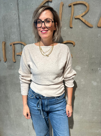 Pulli "Paige mit Knopfdetail" - Versch. Farben