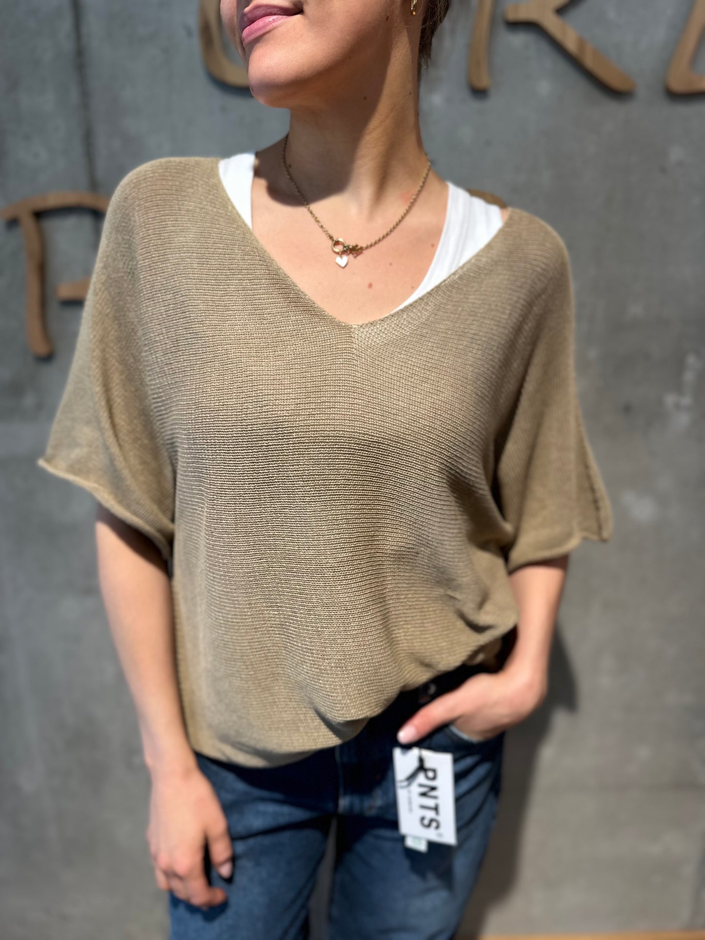 Pulli "Philine V-Neck 1/2arm" - Versch. Farben