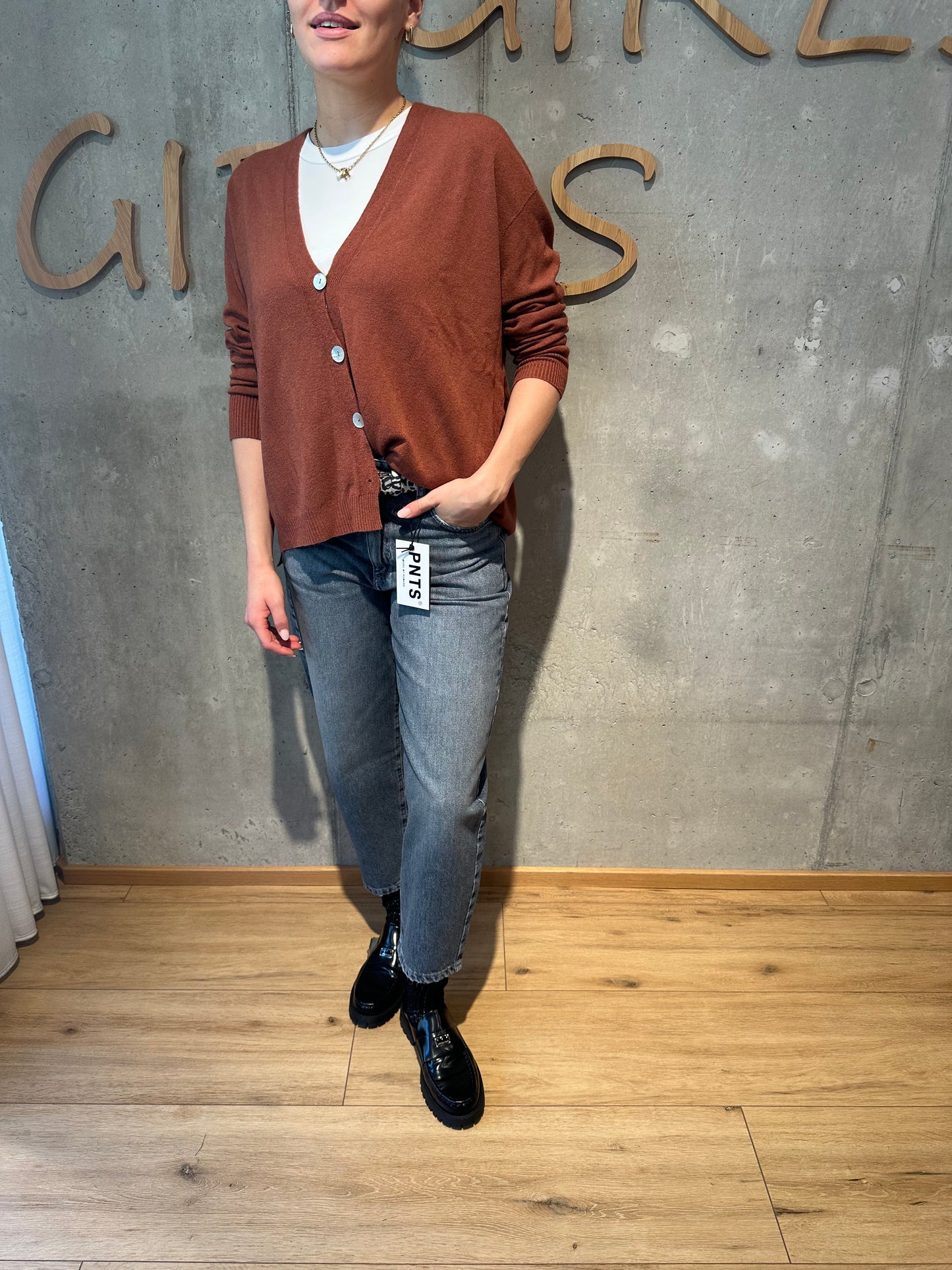 PNTS-Jeans "05_THE O SHAPE 06" Washed Grey