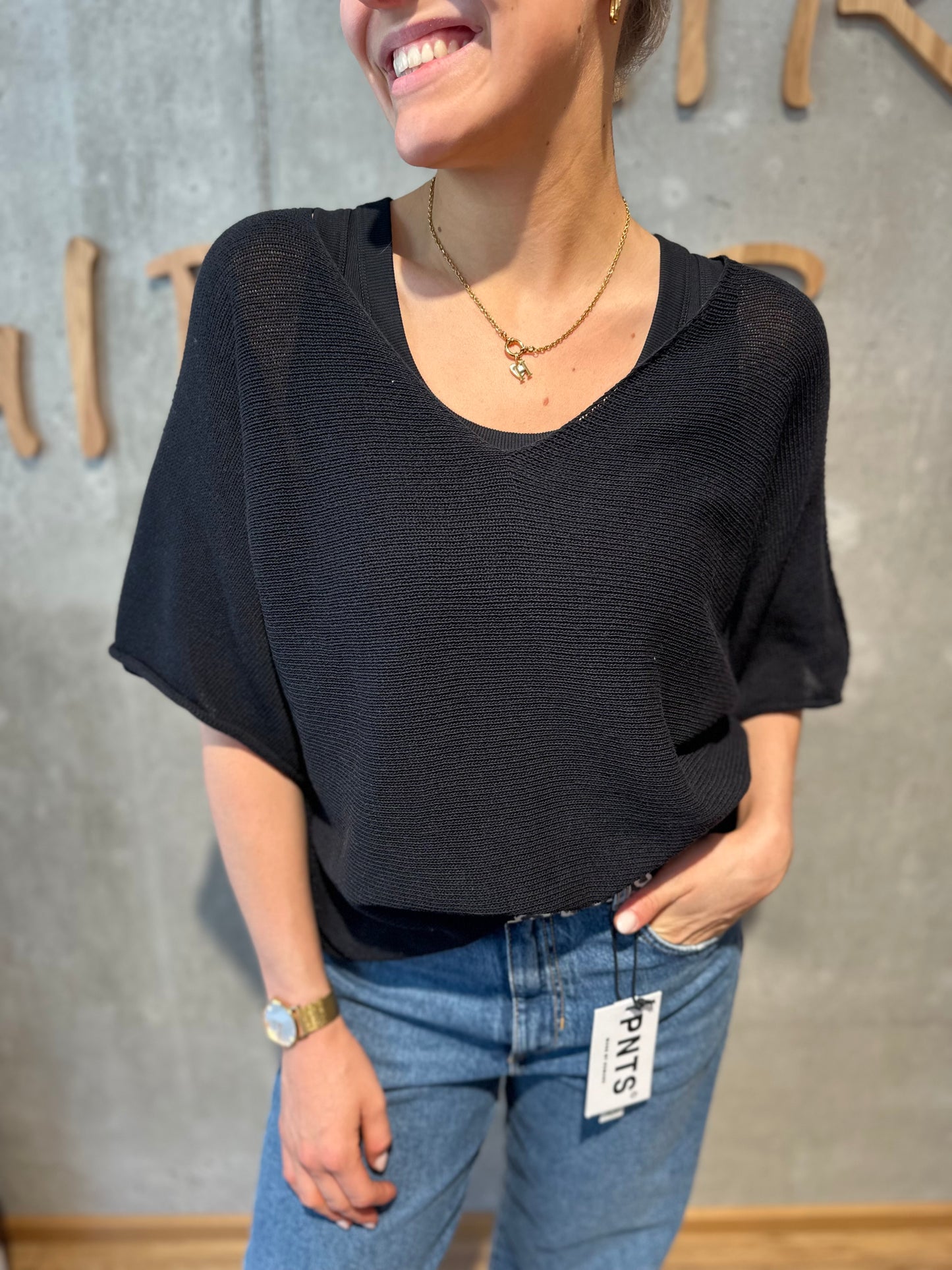 Pulli "Philine V-Neck 1/2arm" - Versch. Farben