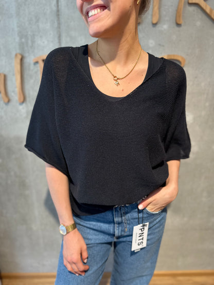Pulli "Philine V-Neck 1/2arm" - Versch. Farben